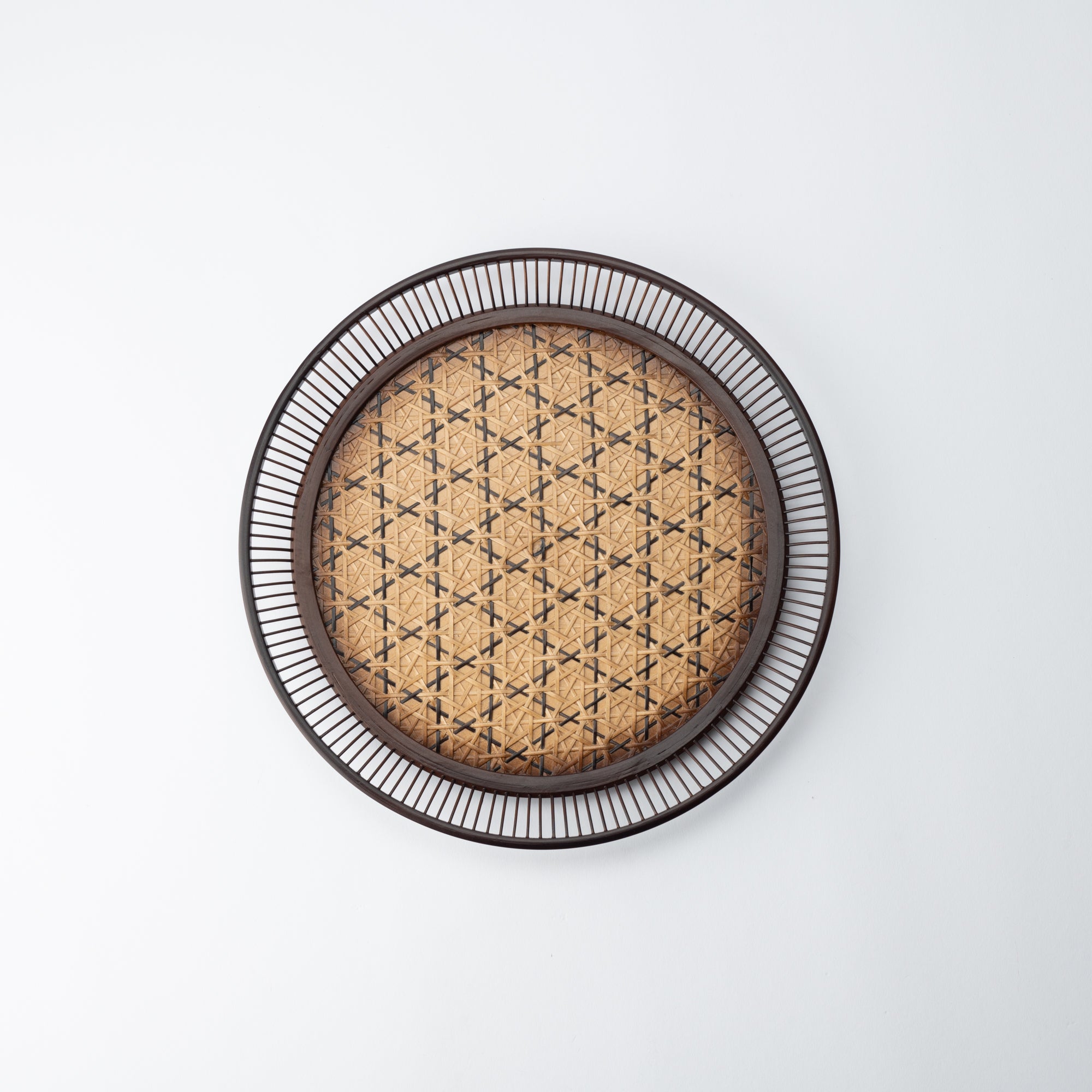 Hemp Leaf Suruga Bamboo Basketry Large Tray - MUSUBI KILN - Quality Japanese Tableware and Gift