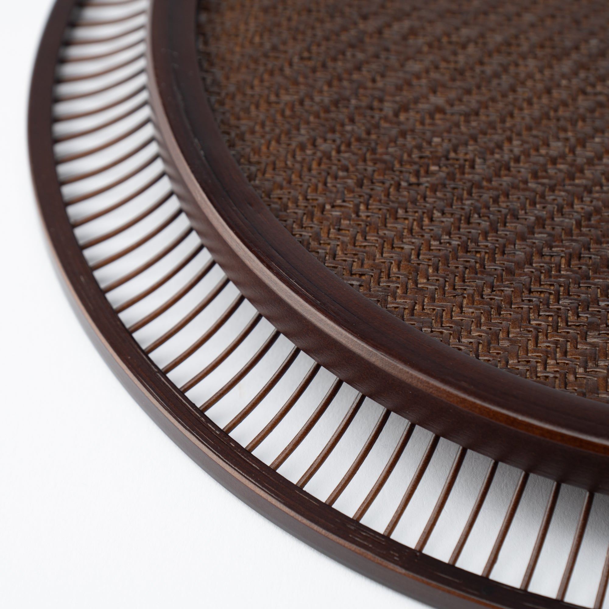 Hemp Leaf Suruga Bamboo Basketry Large Tray - MUSUBI KILN - Quality Japanese Tableware and Gift