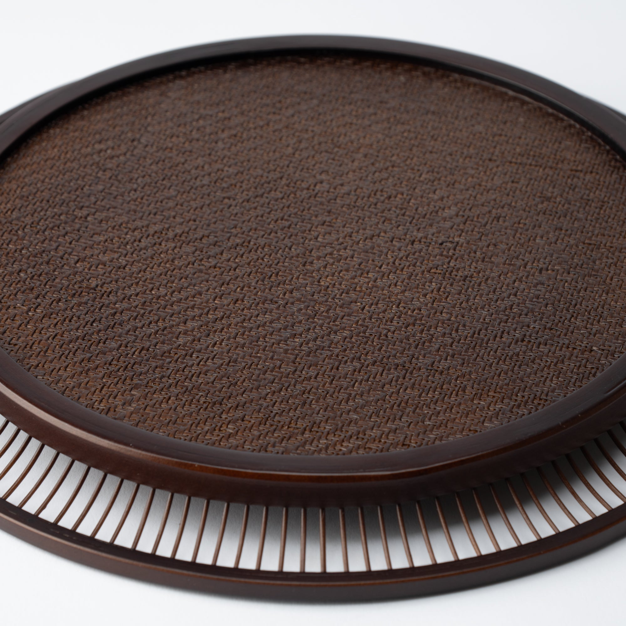 Hemp Leaf Suruga Bamboo Basketry Large Tray - MUSUBI KILN - Quality Japanese Tableware and Gift