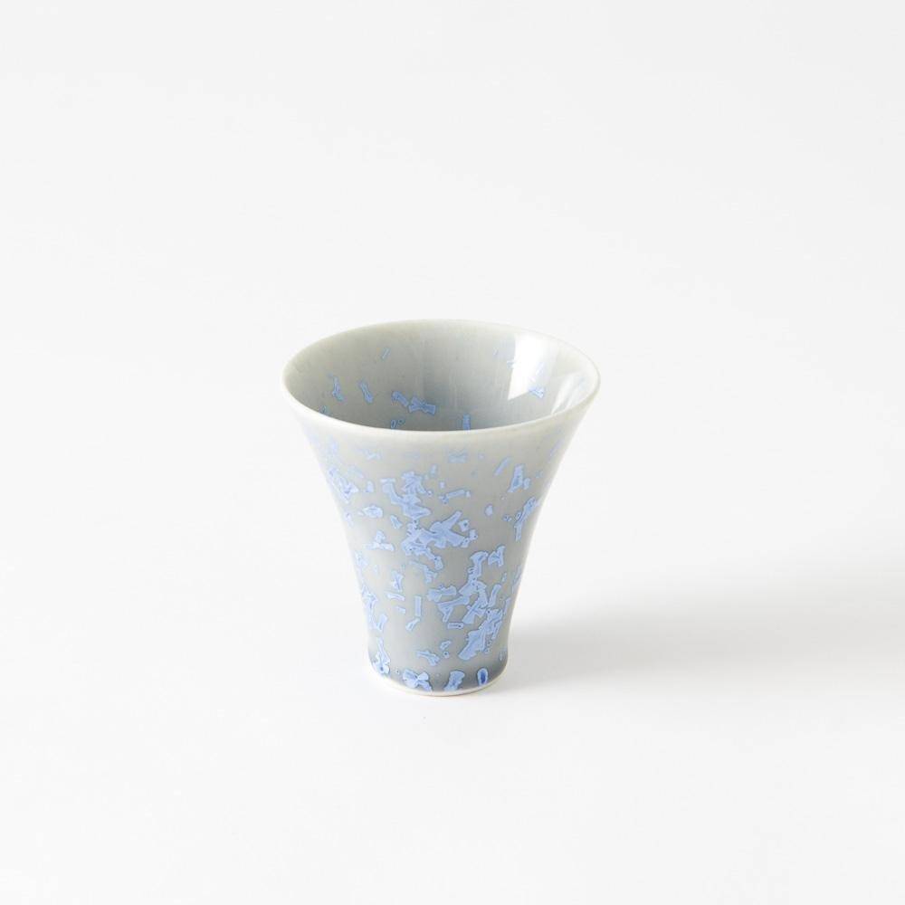 Hibino Crystalline Glaze Mino Ware Ochoko Sake Cup - MUSUBI KILN - Quality Japanese Tableware and Gift