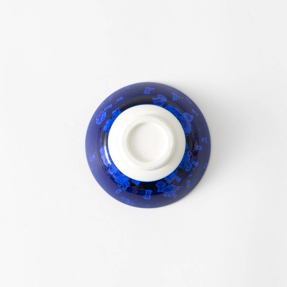 Hibino Crystalline Glaze Mino Ware Sakazuki Flat Sake Cup - MUSUBI KILN - Quality Japanese Tableware and Gift