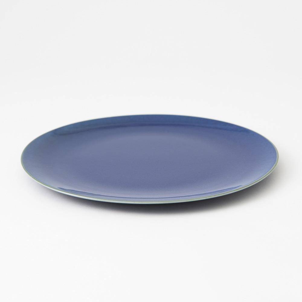 Hibino Grand Bleu Mino Ware Round Plate L - MUSUBI KILN - Quality Japanese Tableware and Gift