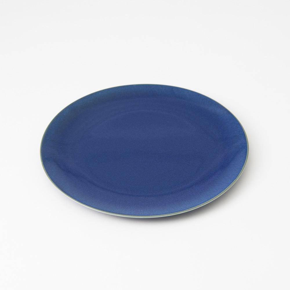 Hibino Grand Bleu Mino Ware Round Plate L - MUSUBI KILN - Quality Japanese Tableware and Gift