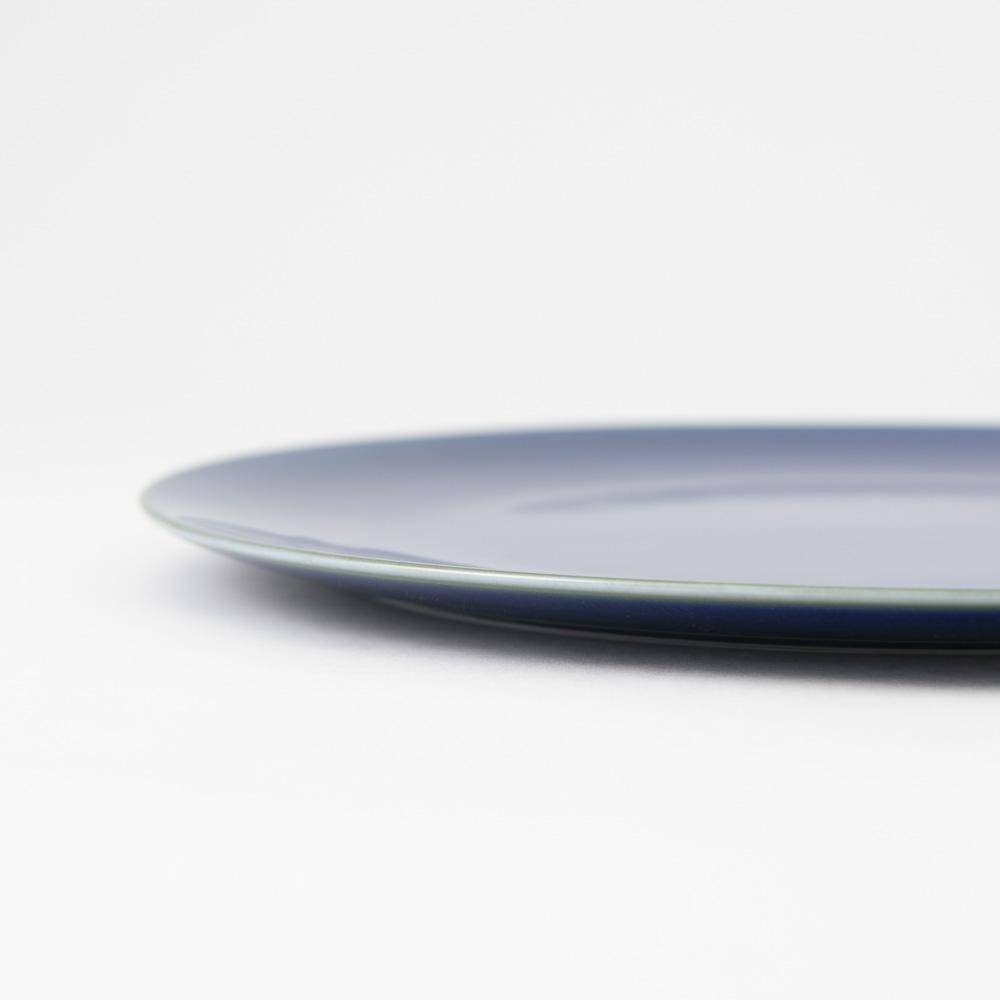 Hibino Grand Bleu Mino Ware Round Plate L - MUSUBI KILN - Quality Japanese Tableware and Gift