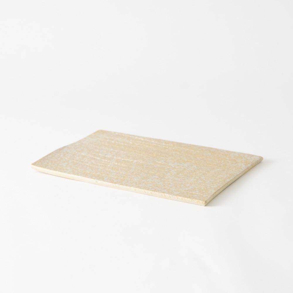 Hibino Kihaku White Mino Ware Rectangle Plate 11in - MUSUBI KILN - Quality Japanese Tableware and Gift