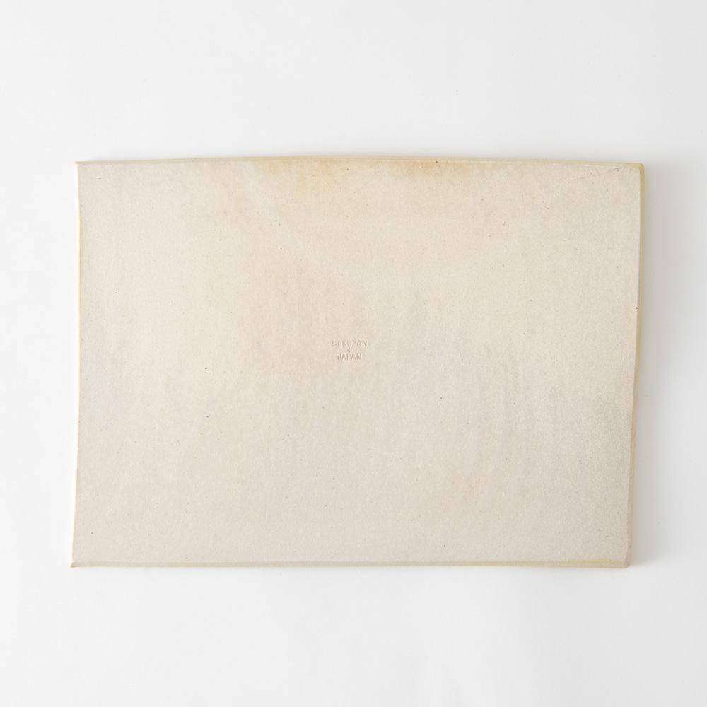 Hibino Kihaku White Mino Ware Rectangle Plate 11in - MUSUBI KILN - Quality Japanese Tableware and Gift