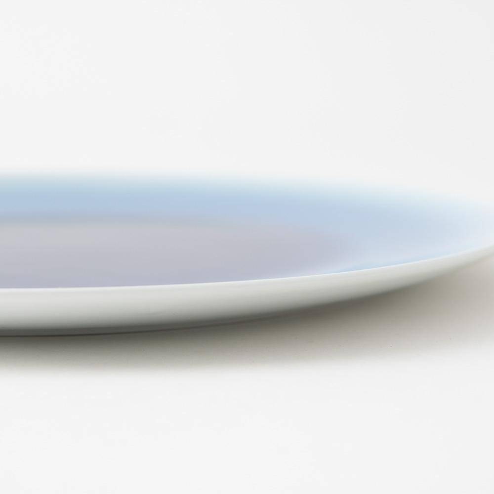 Hibino Land Blue Mino Ware Round Plate L - MUSUBI KILN - Quality Japanese Tableware and Gift