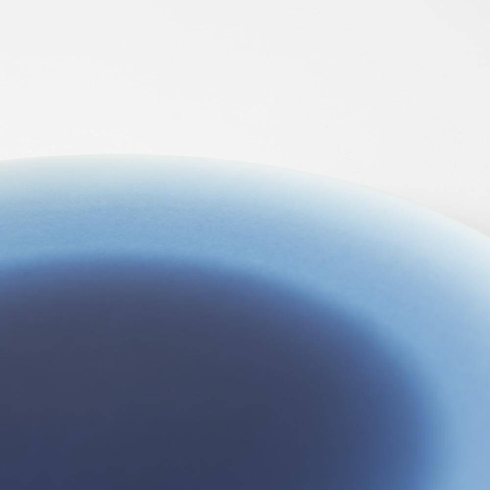 Hibino Land Blue Mino Ware Round Plate L - MUSUBI KILN - Quality Japanese Tableware and Gift
