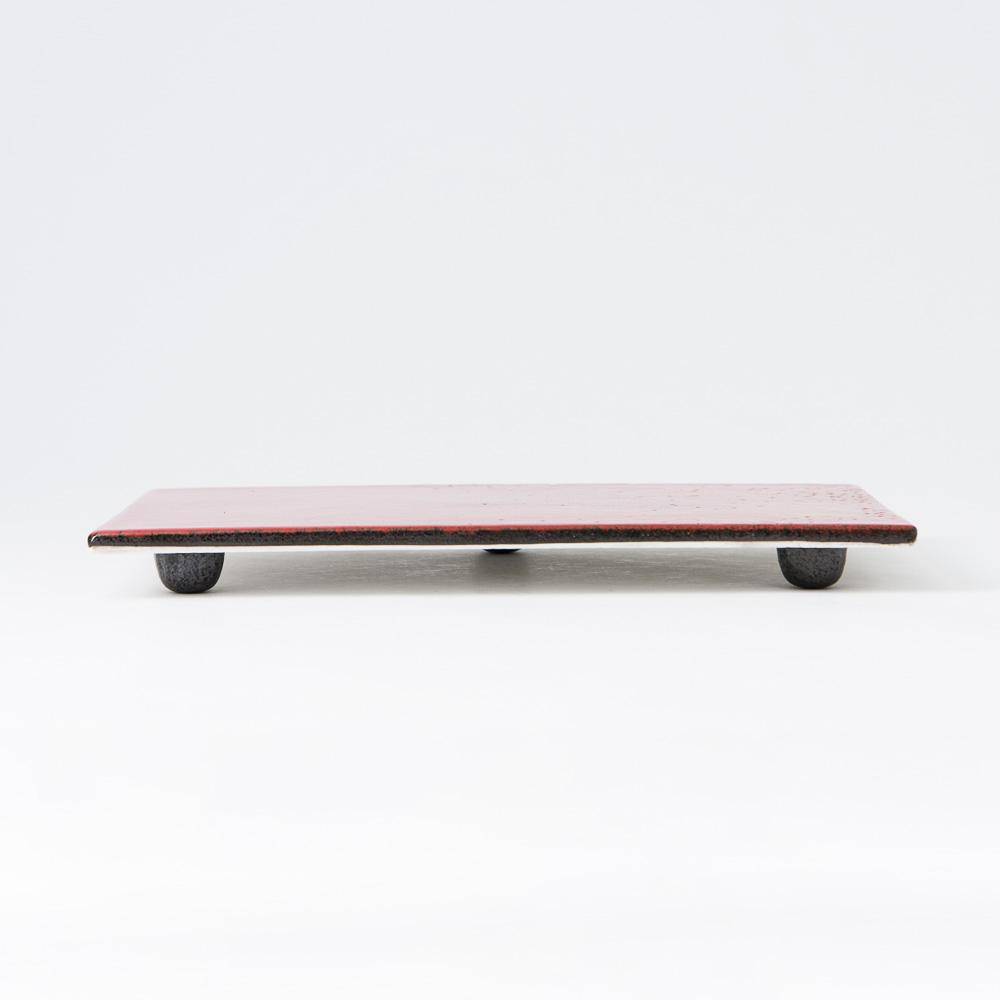 Hibino Three footed Mino Ware Rectangle Plate - MUSUBI KILN - Quality Japanese Tableware and Gift
