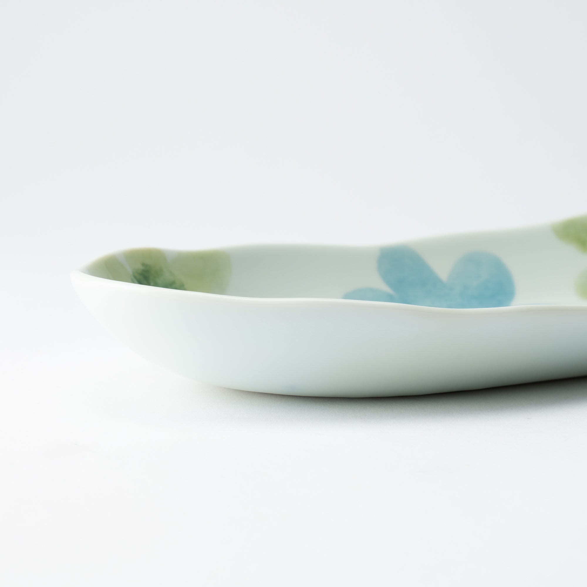 Higashi Kiln Light Fleur Tobe Long Deep Plate - MUSUBI KILN - Quality Japanese Tableware and Gift