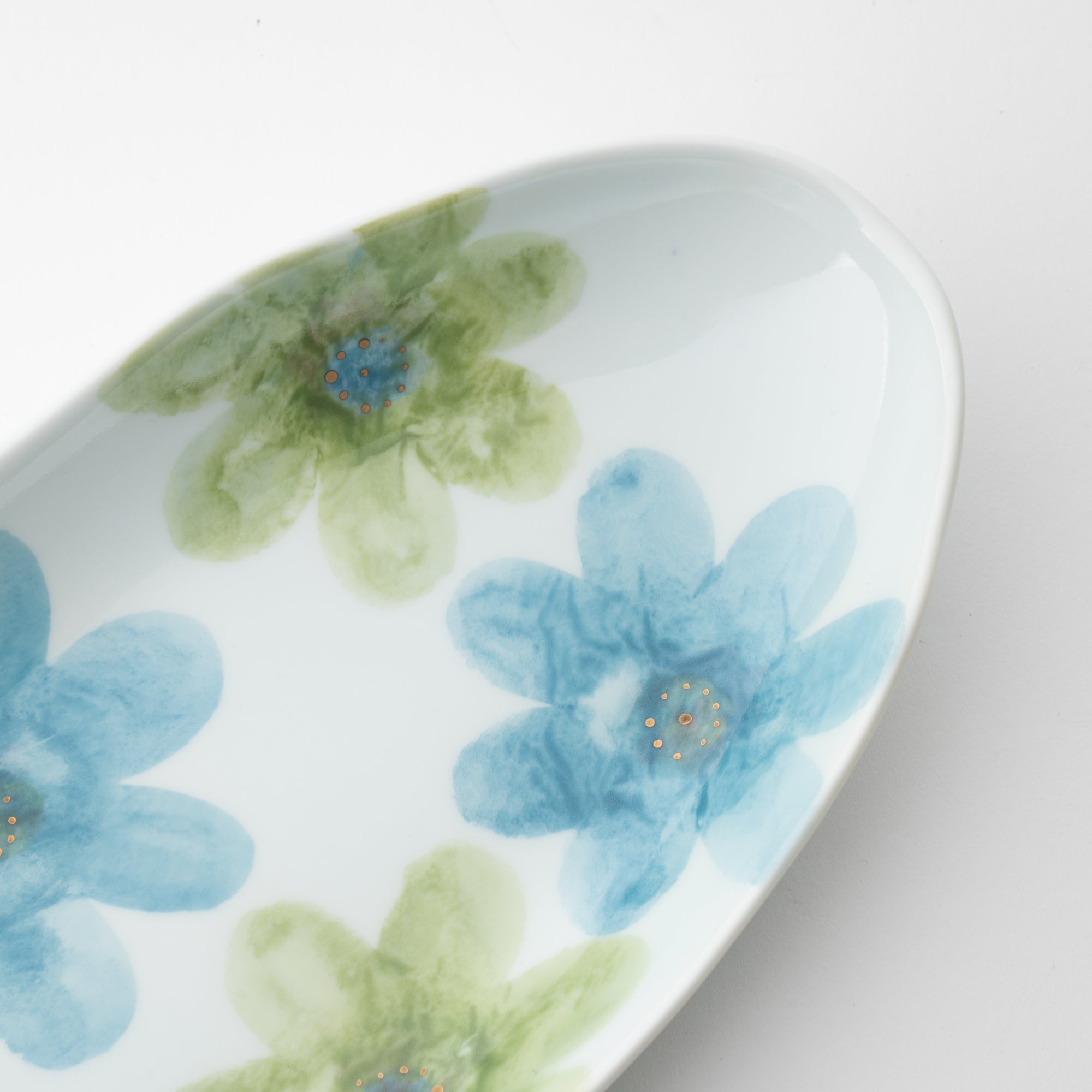 Higashi Kiln Light Fleur Tobe Long Deep Plate - MUSUBI KILN - Quality Japanese Tableware and Gift