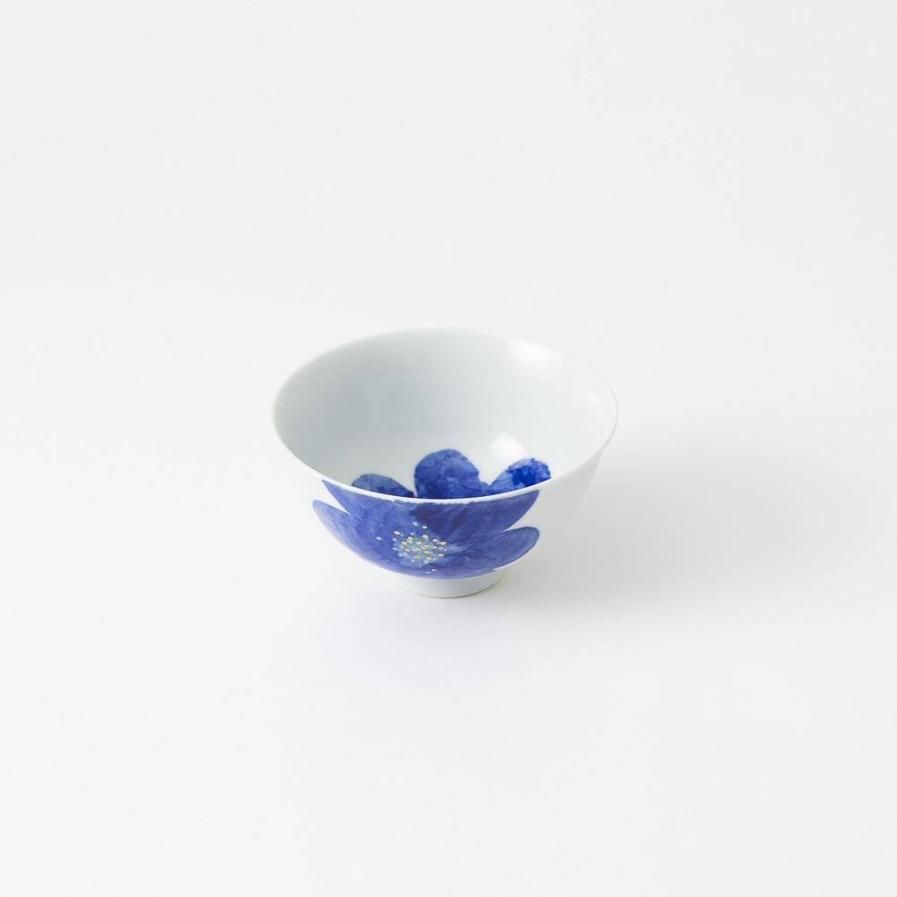 Higashi Kiln P.S. Blue Tobe Japanese Rice Bowl - MUSUBI KILN - Quality Japanese Tableware and Gift
