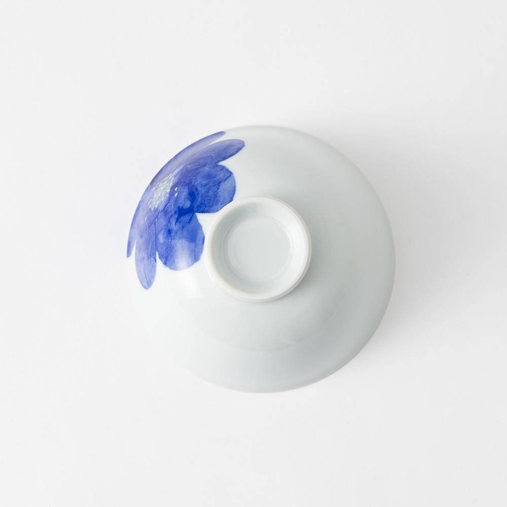 Higashi Kiln P.S. Blue Tobe Japanese Rice Bowl - MUSUBI KILN - Quality Japanese Tableware and Gift