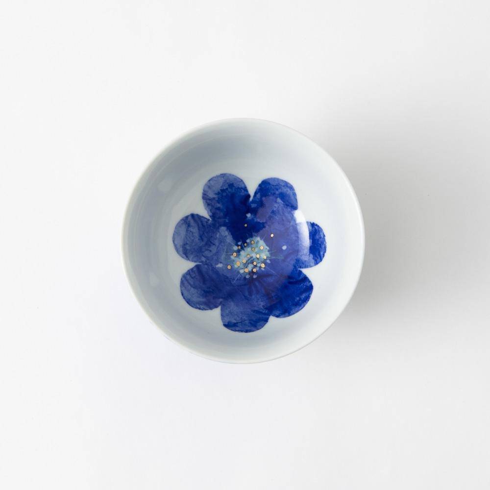 Higashi Kiln P.S. Blue Tobe Japanese Rice Bowl - MUSUBI KILN - Quality Japanese Tableware and Gift