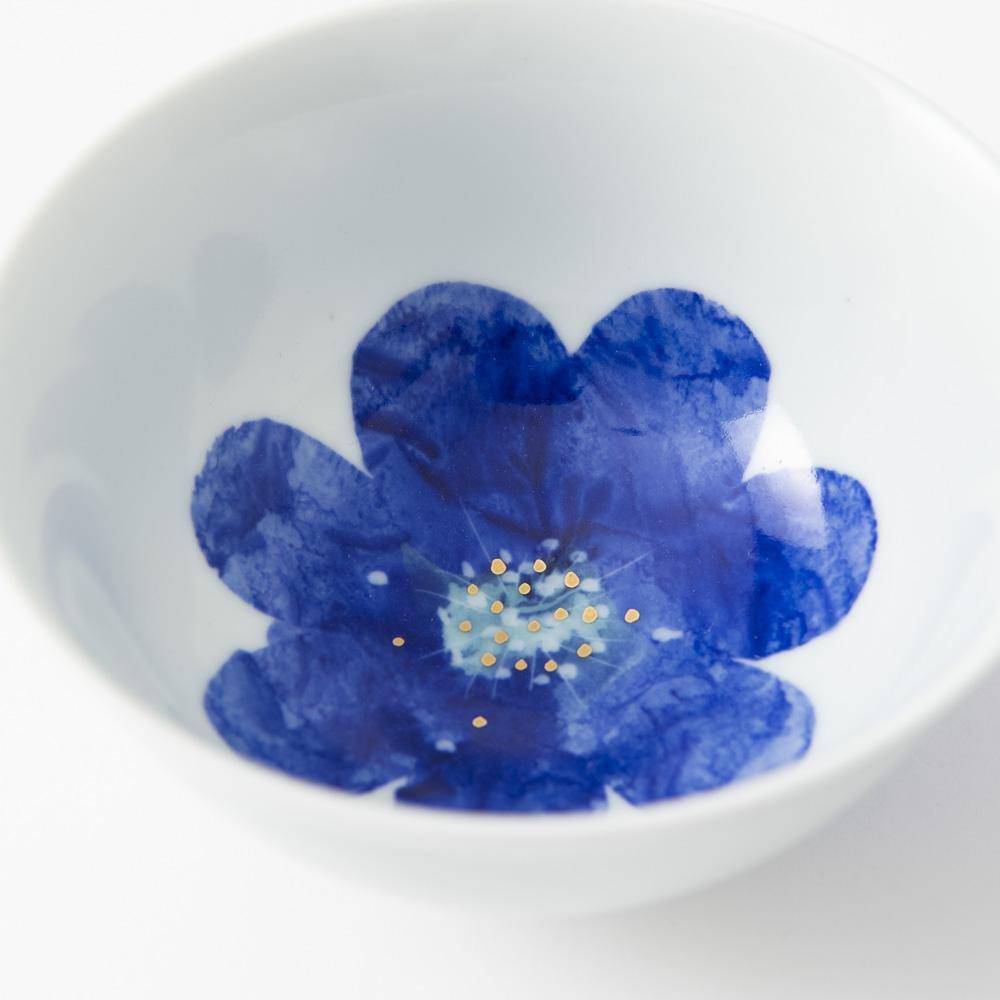 Higashi Kiln P.S. Blue Tobe Japanese Rice Bowl - MUSUBI KILN - Quality Japanese Tableware and Gift