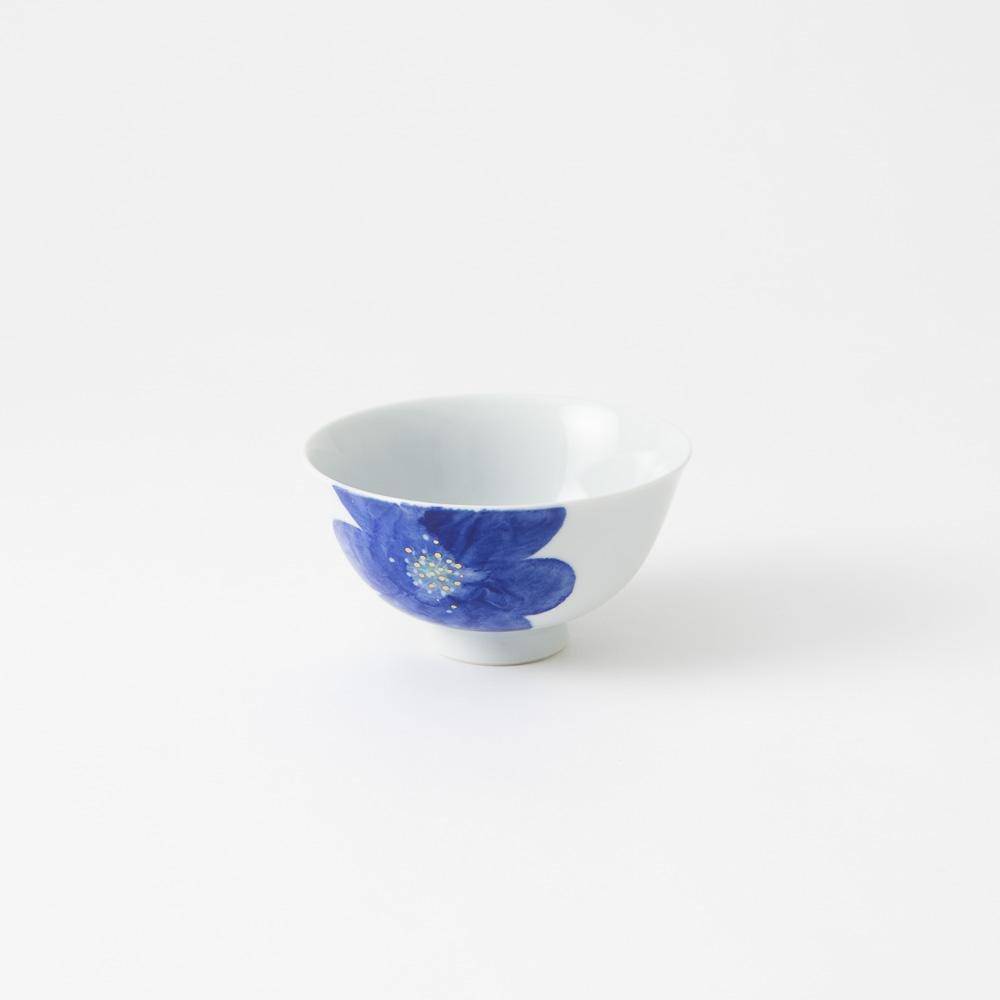 Higashi Kiln P.S. Blue Tobe Japanese Rice Bowl - MUSUBI KILN - Quality Japanese Tableware and Gift