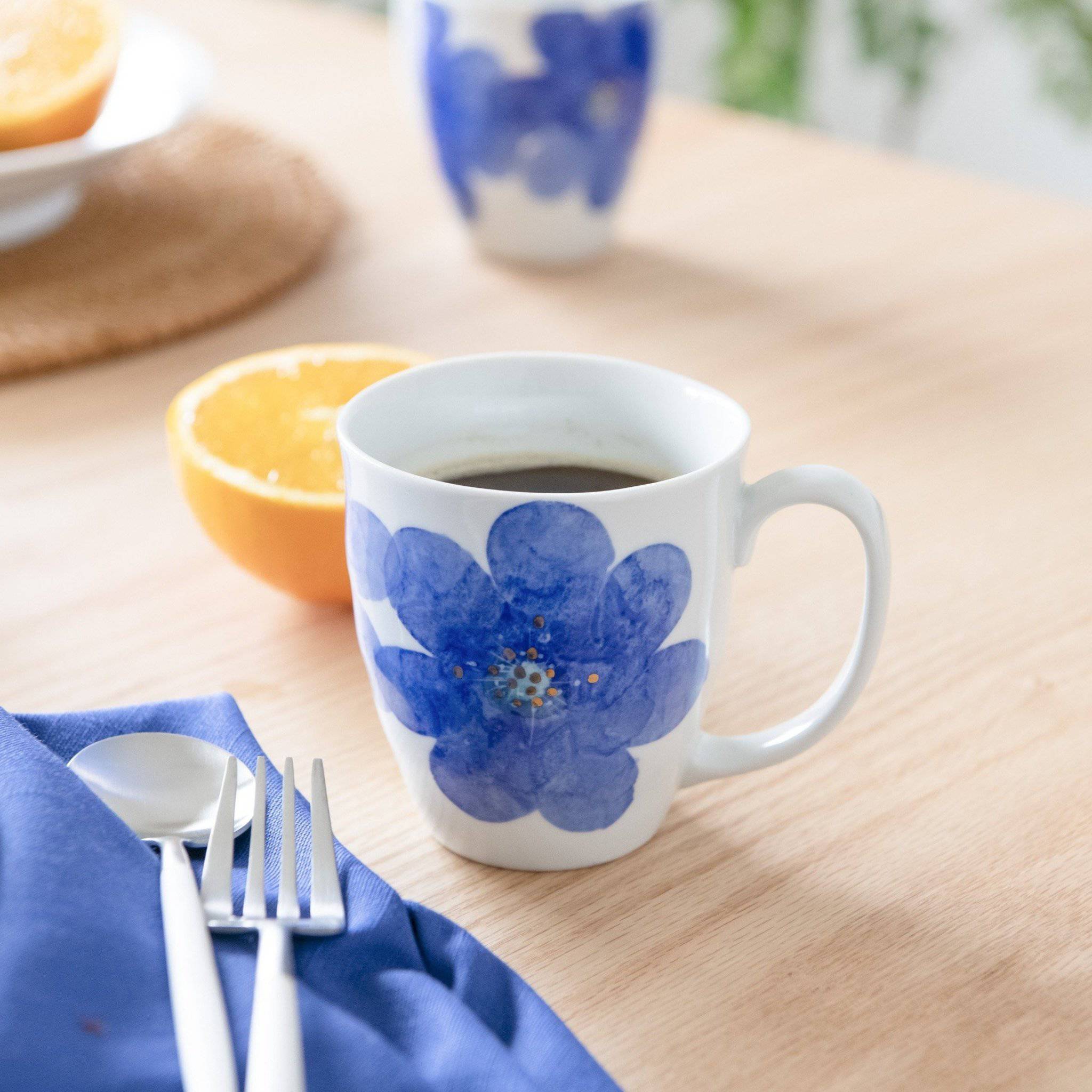Higashi Kiln P.S. Blue Tobe Mug - MUSUBI KILN - Quality Japanese Tableware and Gift