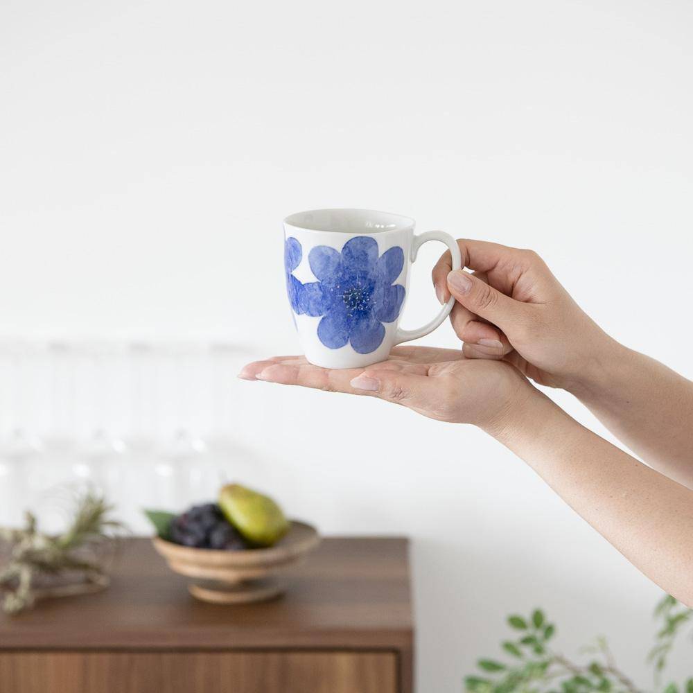 Higashi Kiln P.S. Blue Tobe Mug - MUSUBI KILN - Quality Japanese Tableware and Gift