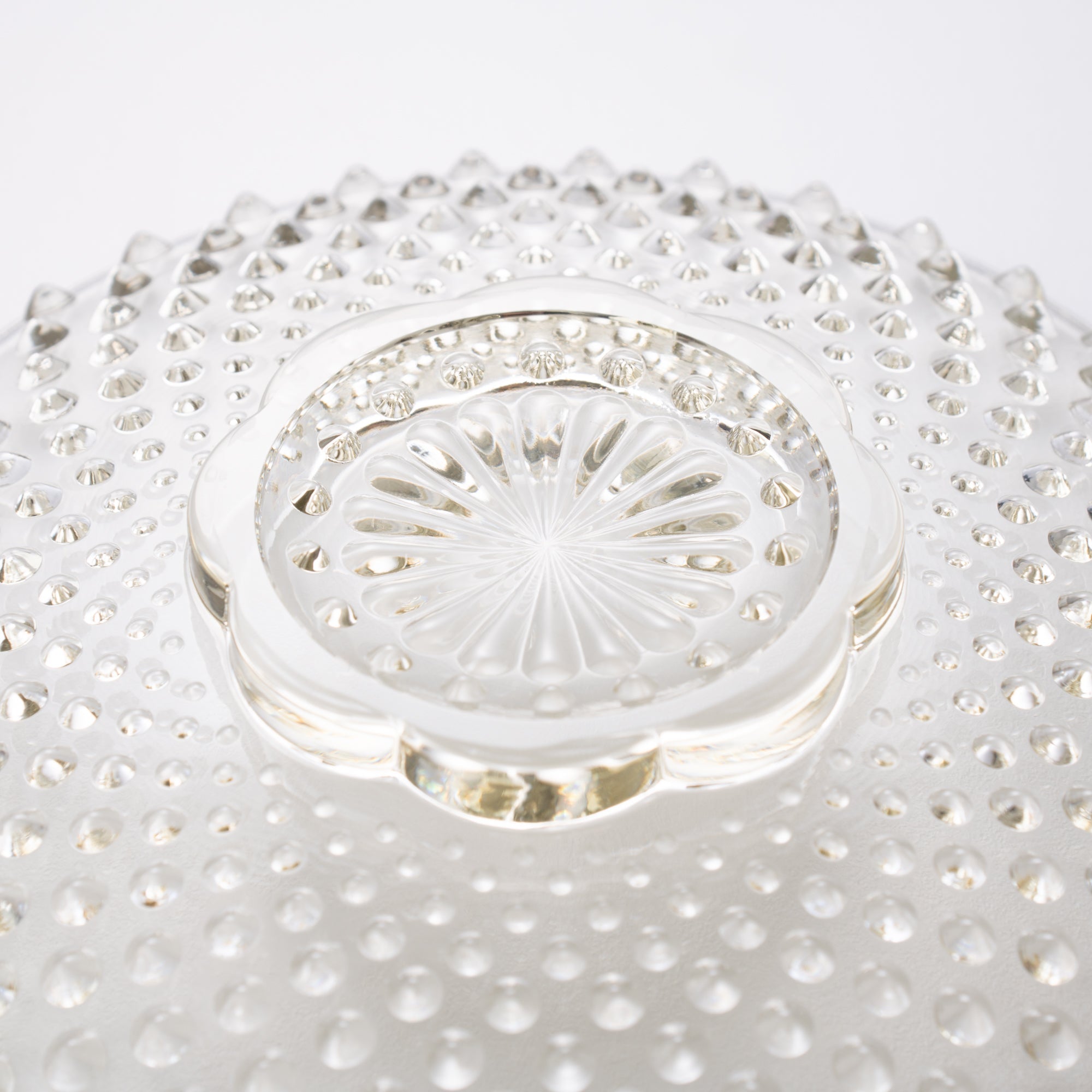 Hirota Arare Pattern Edo Glass Round Plate - MUSUBI KILN - Quality Japanese Tableware and Gift