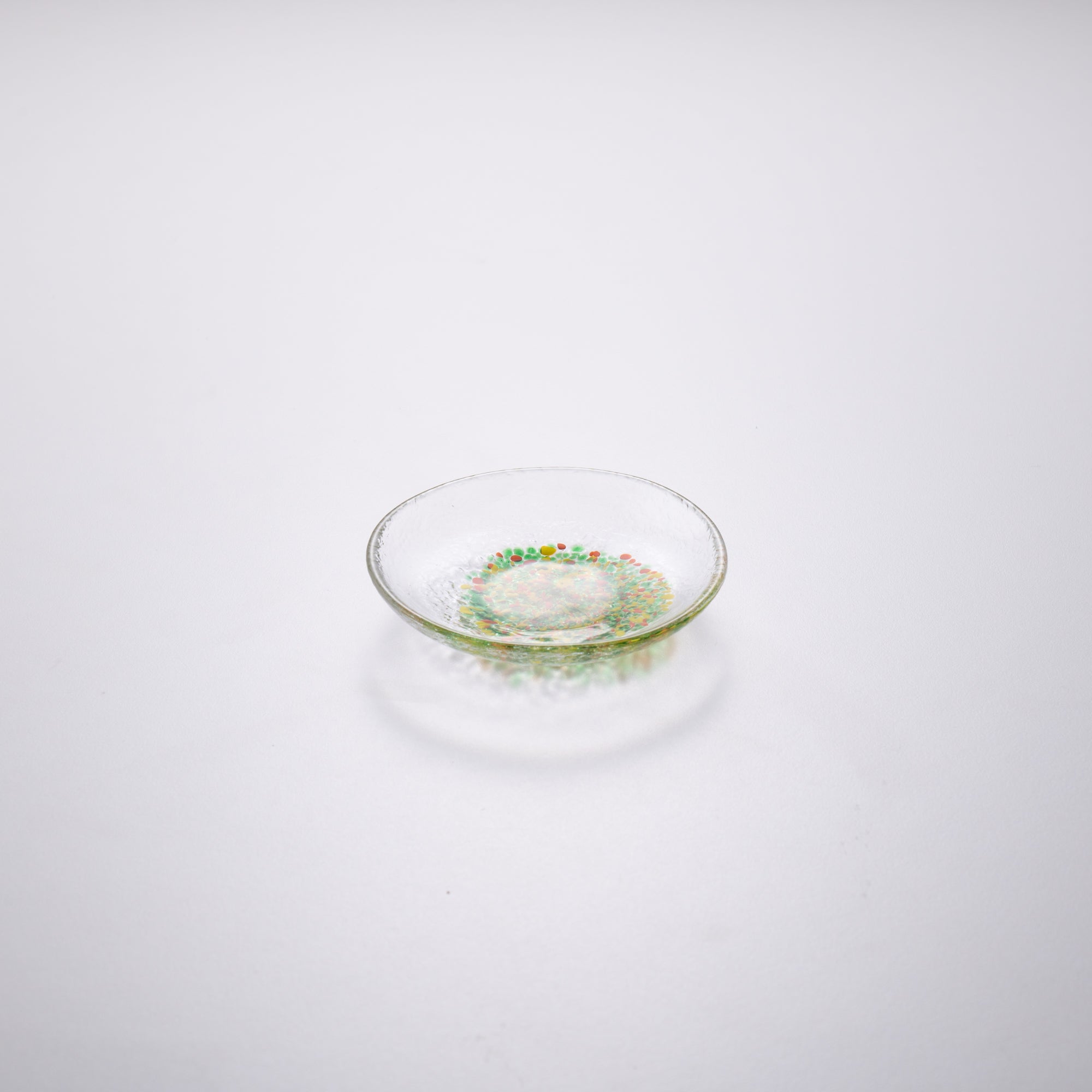 Hirota Four Seasons Color Edo Glass Sauce Plate - MUSUBI KILN - Quality Japanese Tableware and Gift