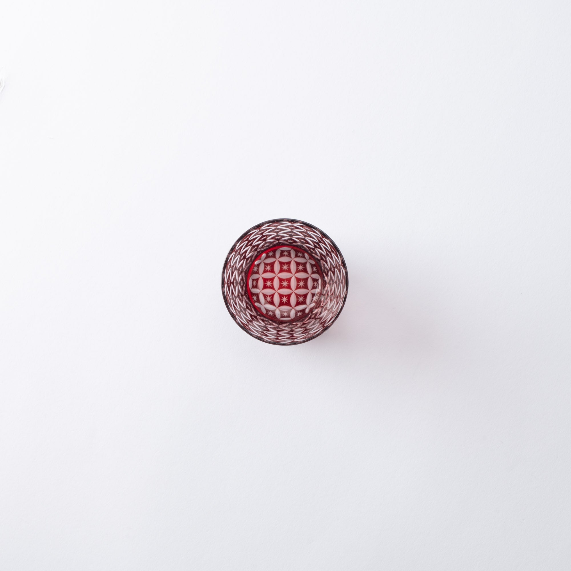 Hirota Shippou Edo Kiriko Glass Soba Choko Cup with Lid - MUSUBI KILN - Quality Japanese Tableware and Gift