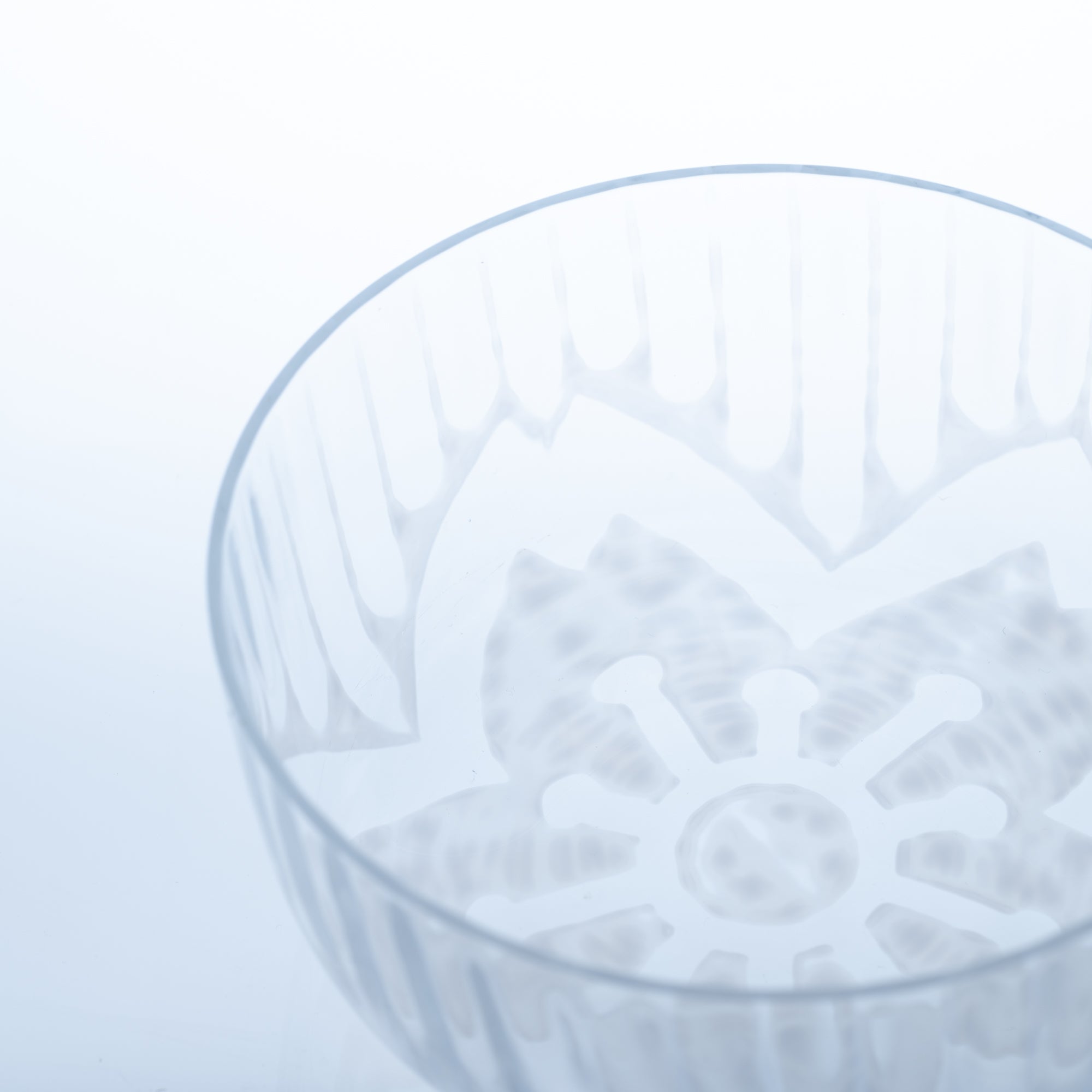 Hirota Taisho Roman Sakura Edo Glass Bowl - MUSUBI KILN - Quality Japanese Tableware and Gift