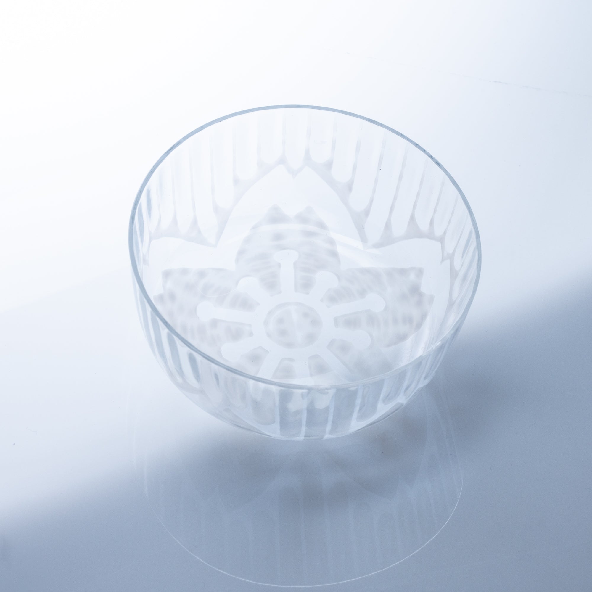 Hirota Taisho Roman Sakura Edo Glass Bowl - MUSUBI KILN - Quality Japanese Tableware and Gift