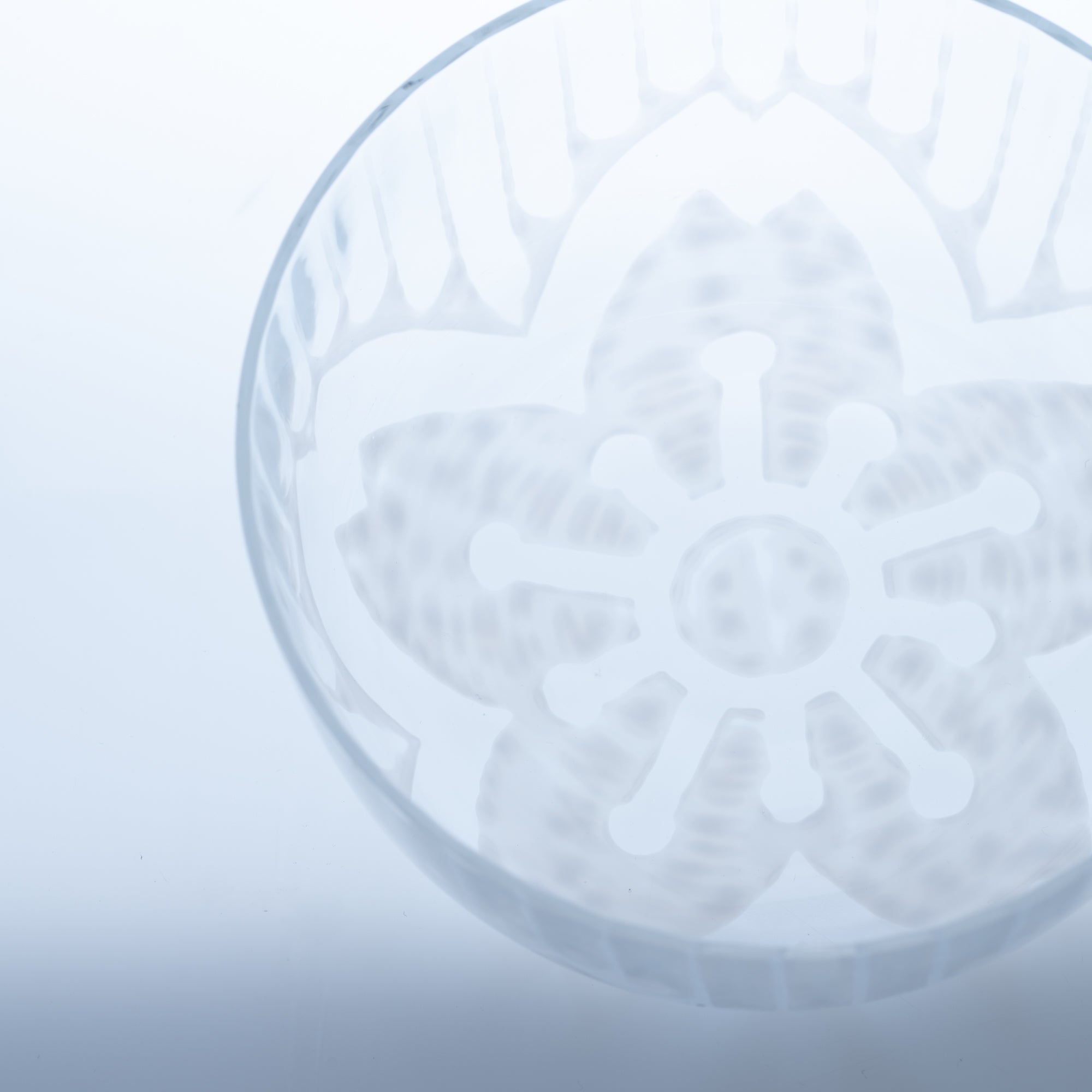 Hirota Taisho Roman Sakura Edo Glass Bowl - MUSUBI KILN - Quality Japanese Tableware and Gift