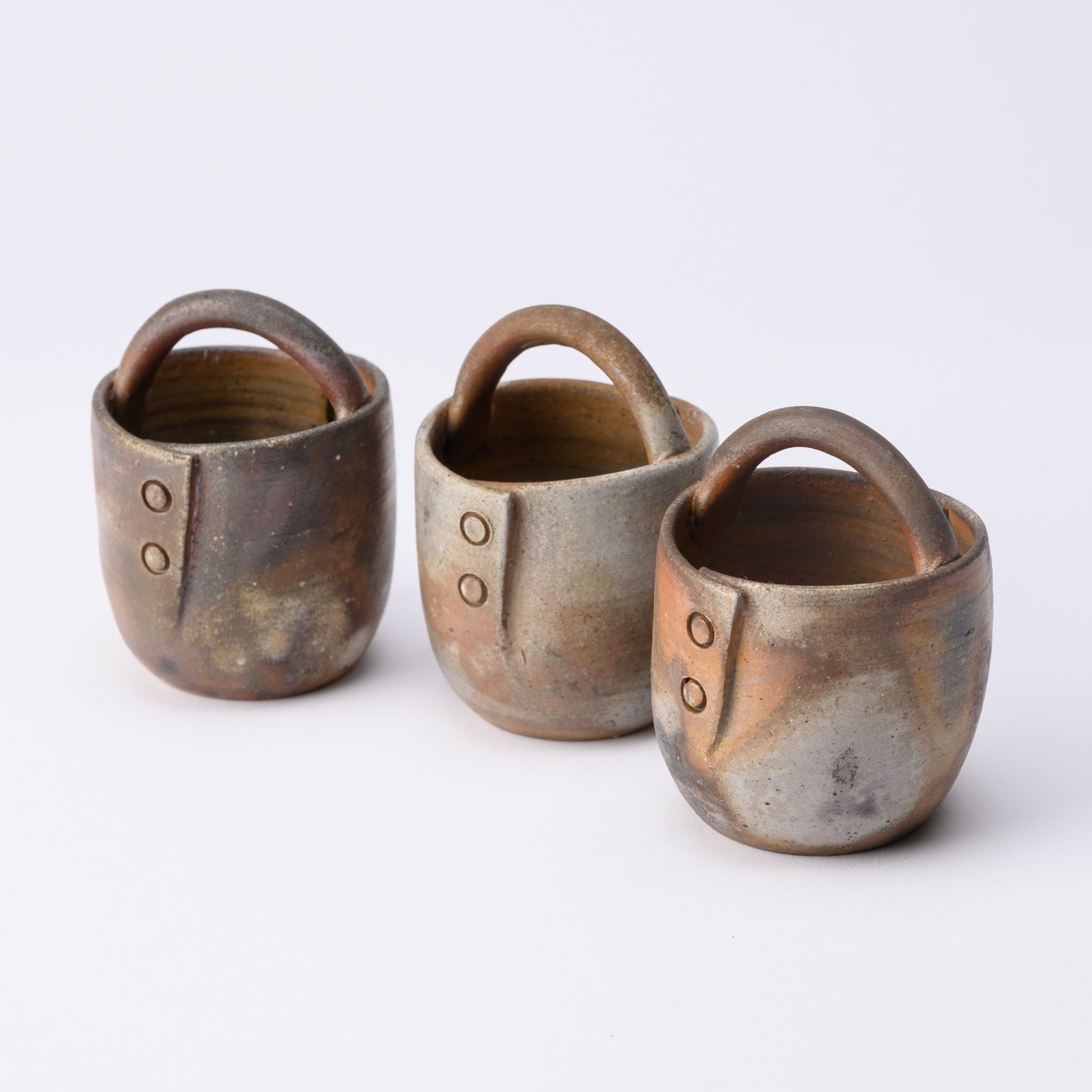 Hozan Kiln Double Botton Sangiri Toothpick Holder With Handle - MUSUBI KILN - Quality Japanese Tableware and Gift