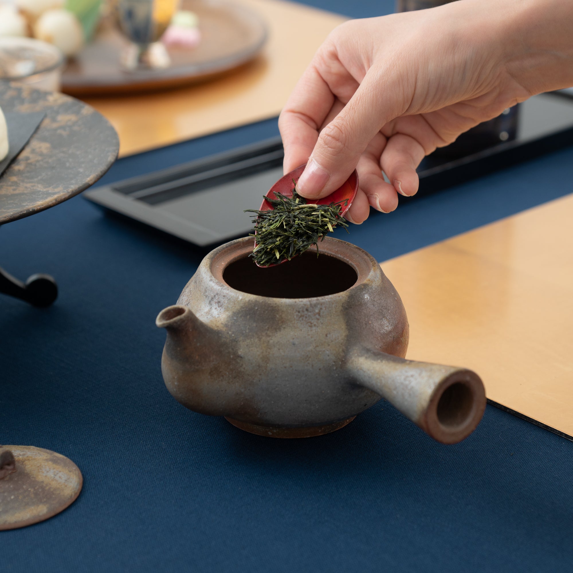 Hozan Kiln Sangiri Bizen Ware Japanese Teapot - MUSUBI KILN - Quality Japanese Tableware and Gift