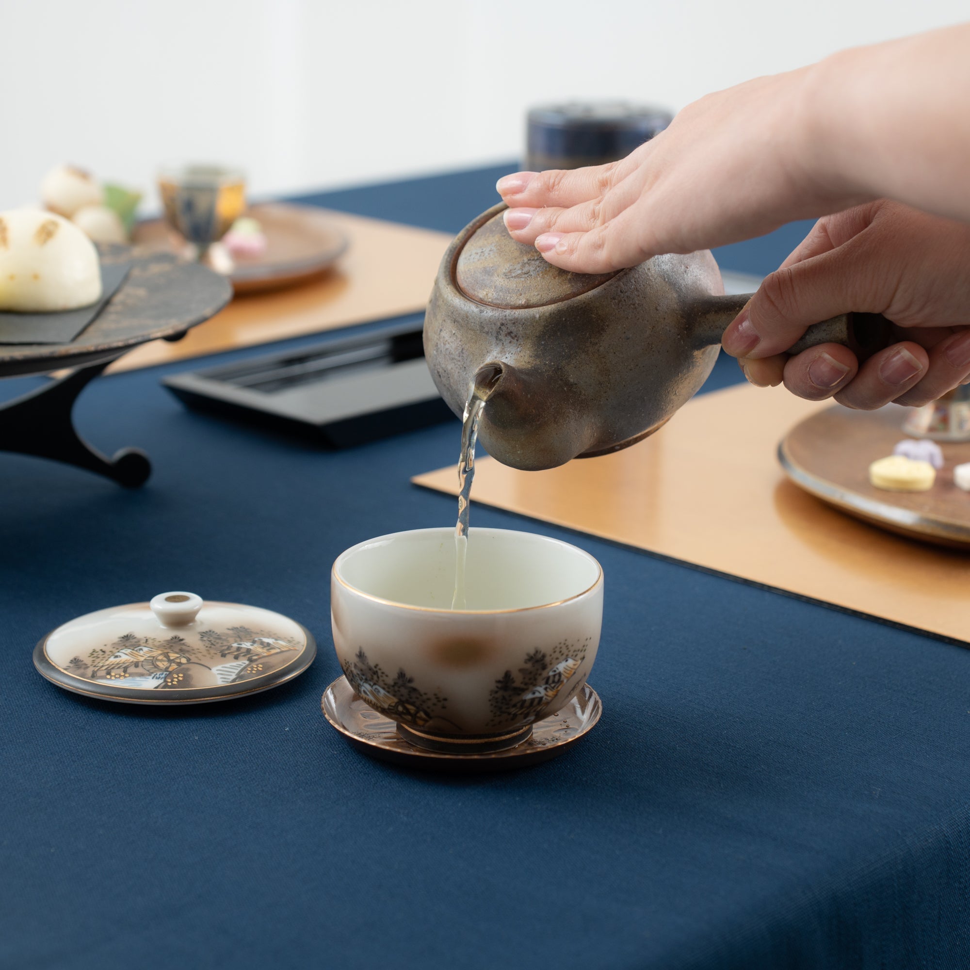 Hozan Kiln Sangiri Bizen Ware Japanese Teapot - MUSUBI KILN - Quality Japanese Tableware and Gift