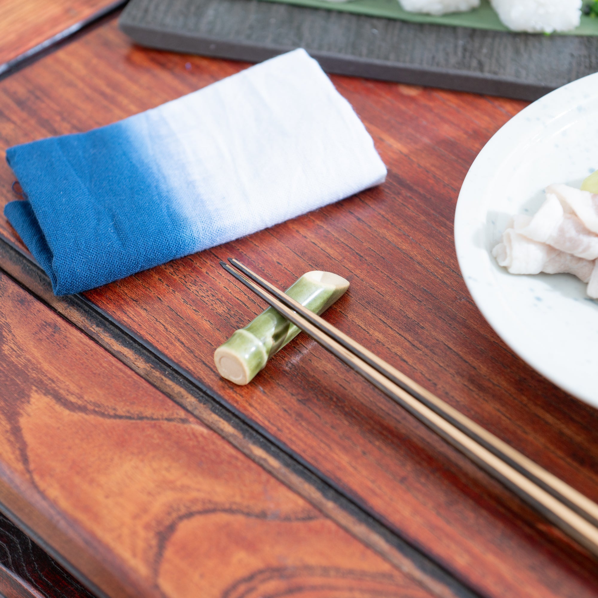 Ihoshiro Kiln Bamboo Culm Mino Ware Chopstick Rest - MUSUBI KILN - Quality Japanese Tableware and Gift