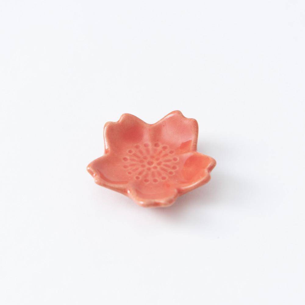 Ihoshiro Kiln Sakura Mino Ware Chopstick Rest - MUSUBI KILN - Quality Japanese Tableware and Gift