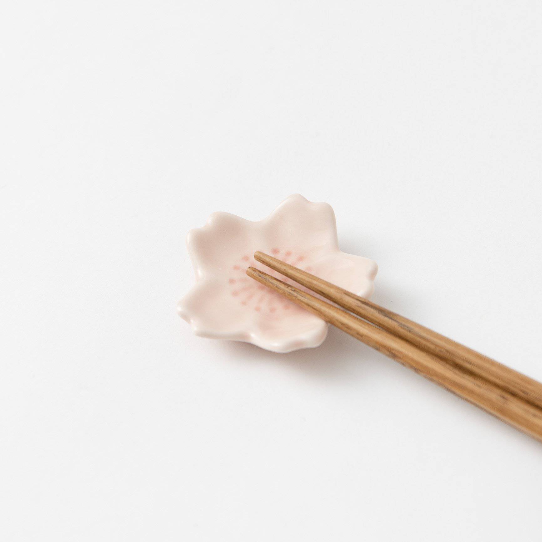 Ihoshiro Kiln Sakura Mino Ware Chopstick Rest - MUSUBI KILN - Quality Japanese Tableware and Gift