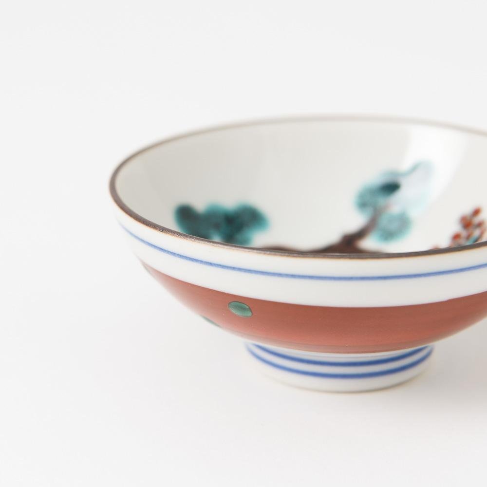 Jidai Kutani Sakazuki Sake Cup Set of 5 with Wooden Box - MUSUBI KILN - Quality Japanese Tableware and Gift