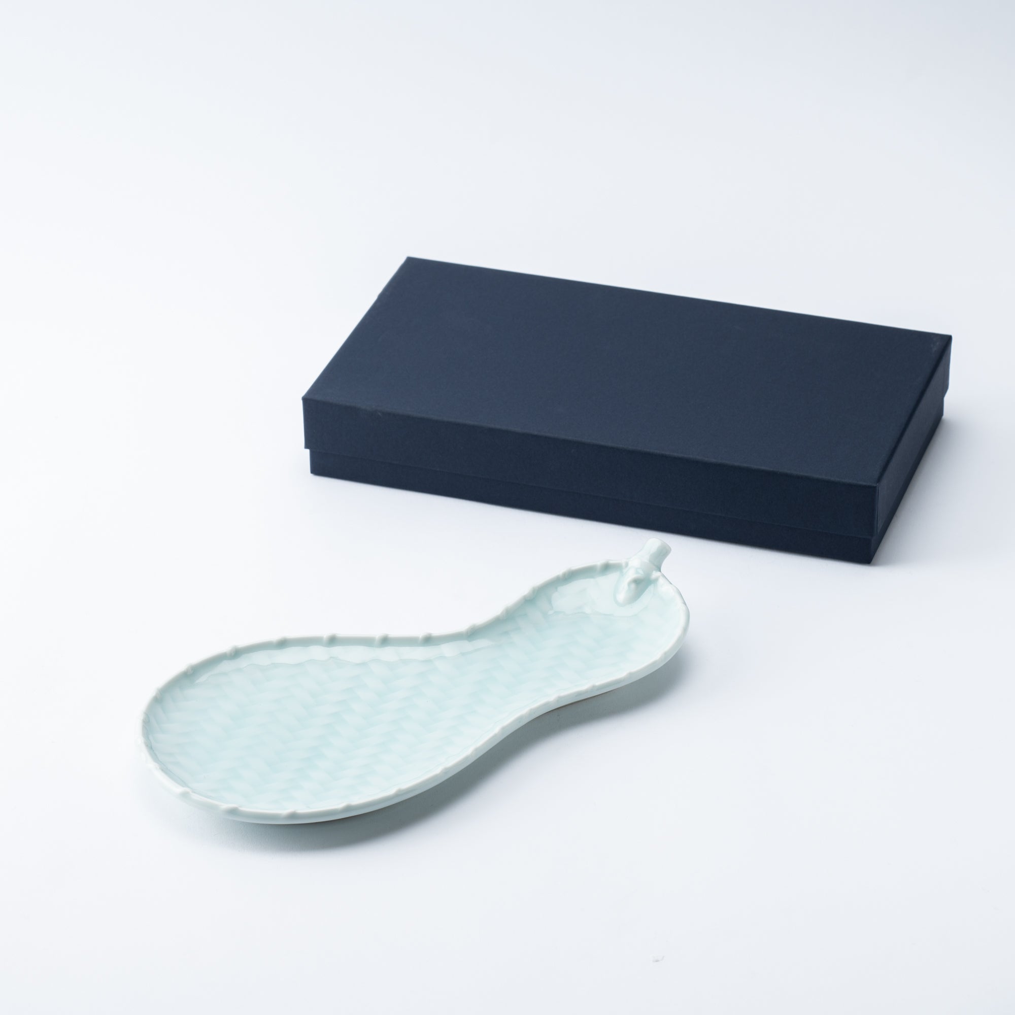 Kaizan Kiln Gourd Celadon Arita Plate - MUSUBI KILN - Quality Japanese Tableware and Gift