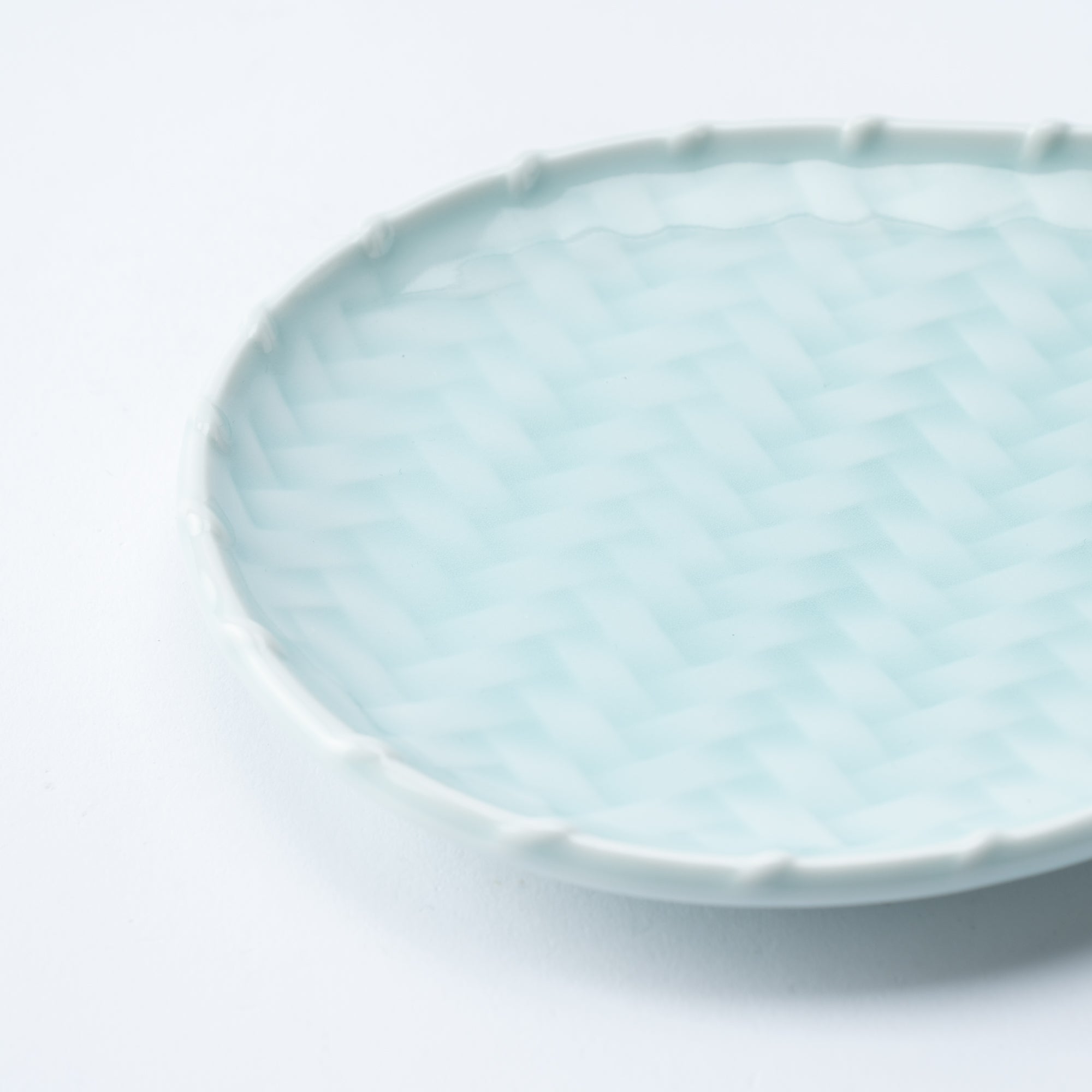Kaizan Kiln Gourd Celadon Arita Plate - MUSUBI KILN - Quality Japanese Tableware and Gift