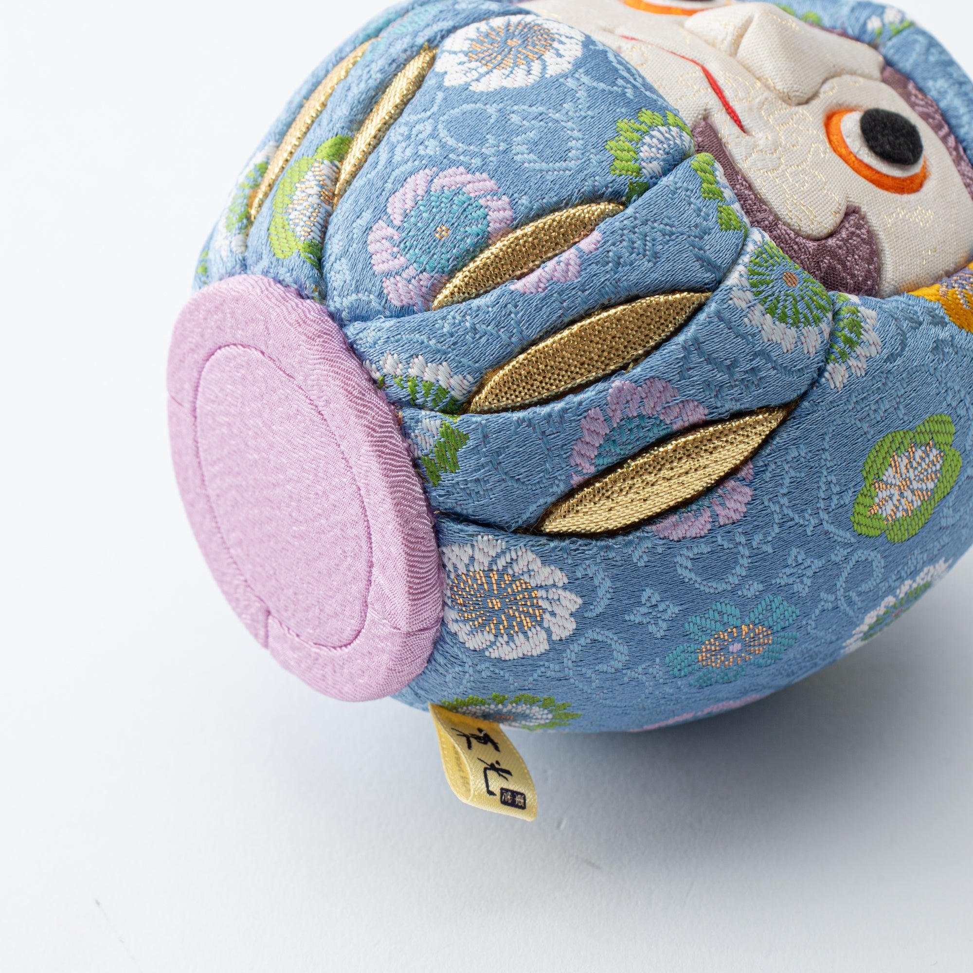 Kakinuma Ningyo Light Blue Edo Kimekomi Doll Daruma - MUSUBI KILN - Quality Japanese Tableware and Gift