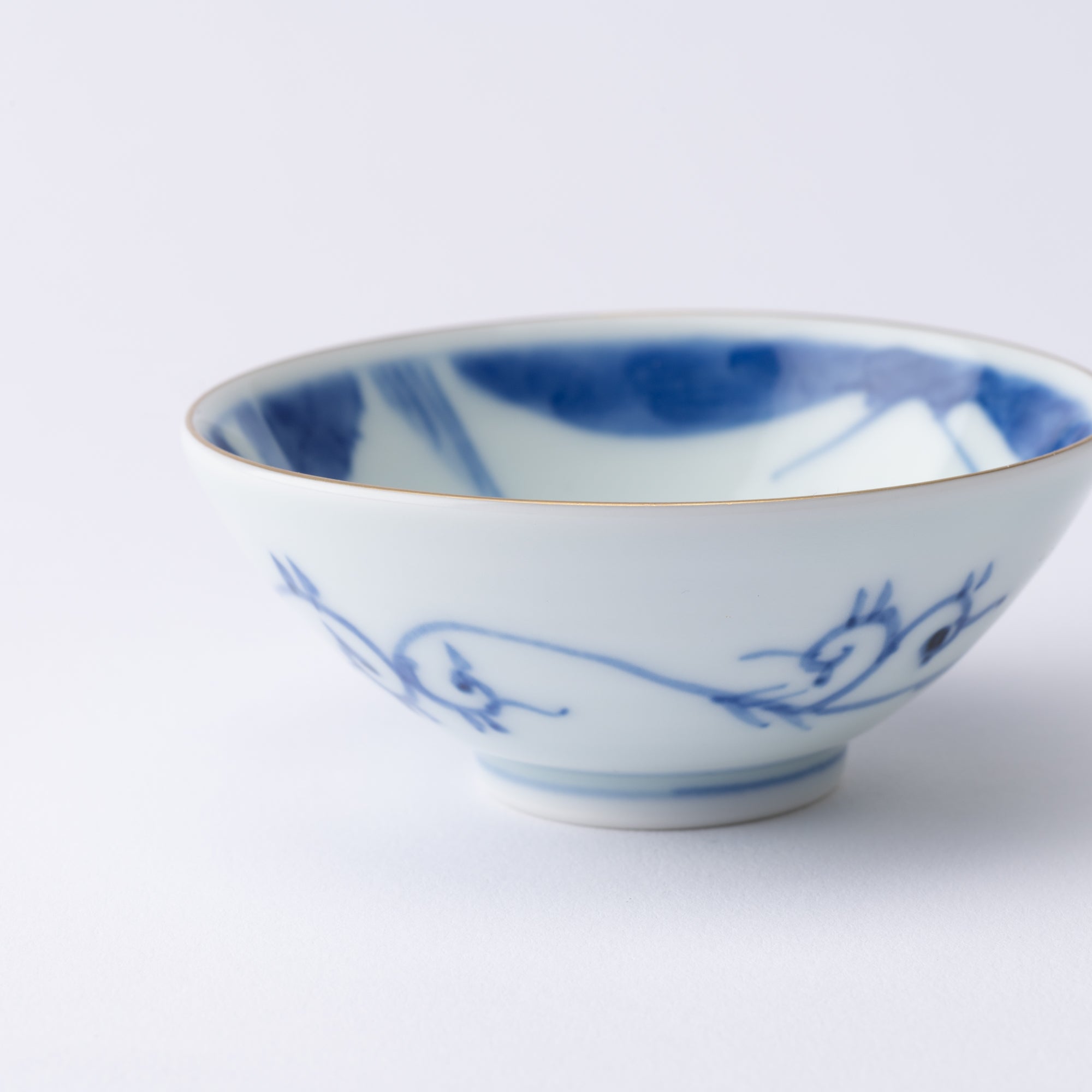 Keizan Kiln Fuji Sansui Arita Sakazuki Sake Cup - MUSUBI KILN - Quality Japanese Tableware and Gift