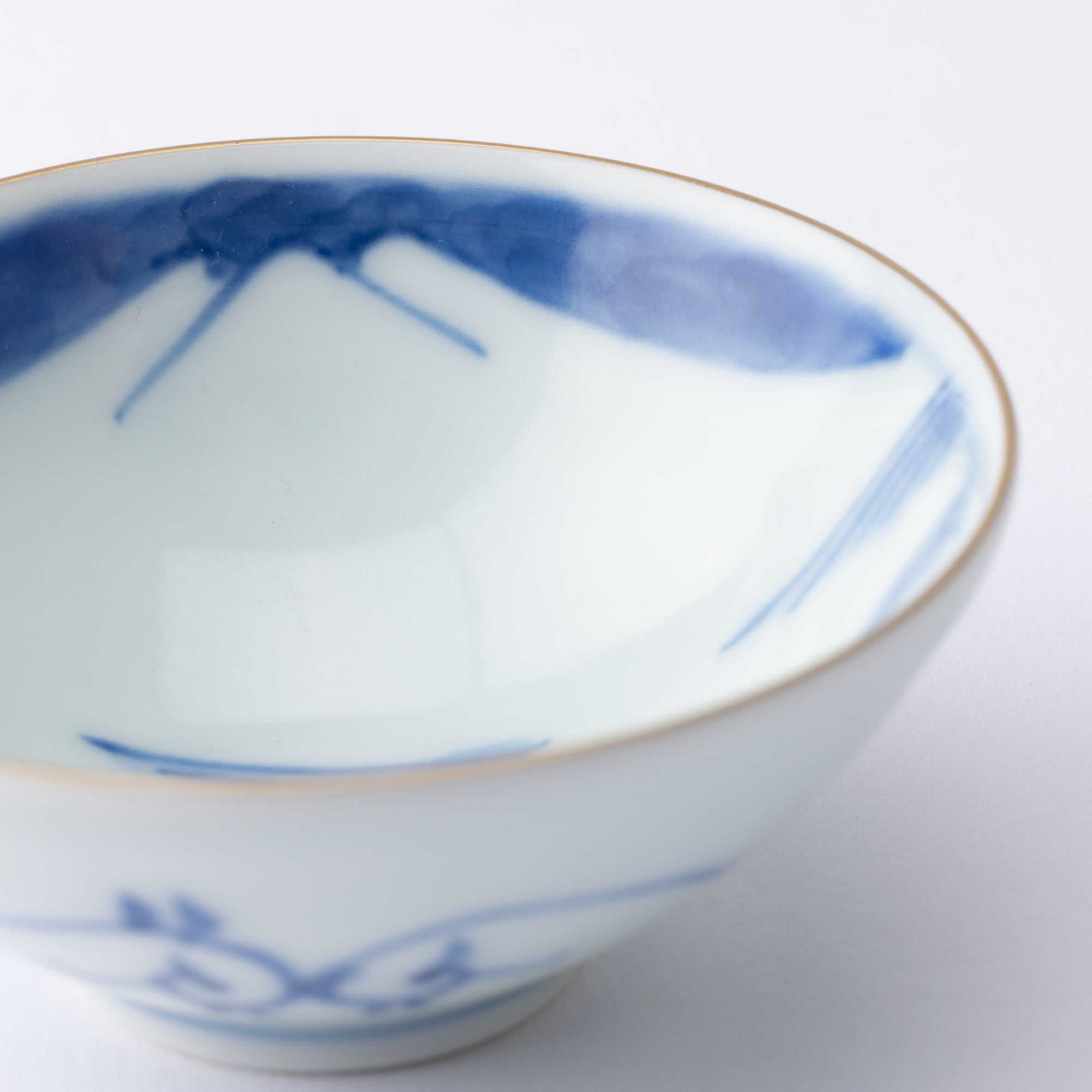Keizan Kiln Fuji Sansui Arita Sakazuki Sake Cup - MUSUBI KILN - Quality Japanese Tableware and Gift