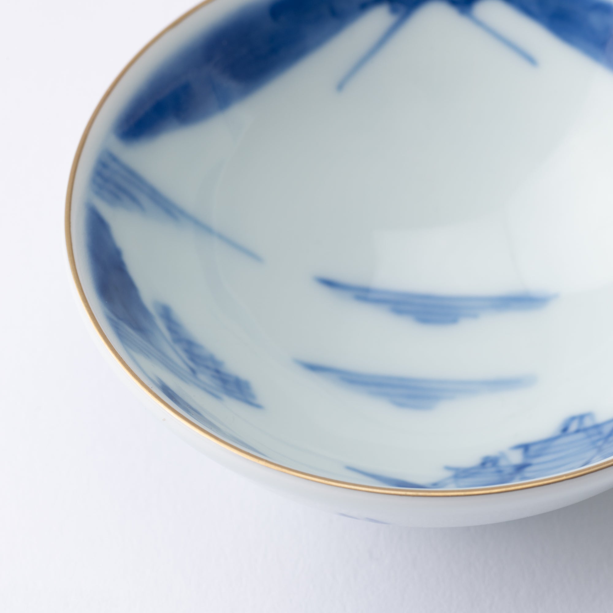 Keizan Kiln Fuji Sansui Arita Sakazuki Sake Cup - MUSUBI KILN - Quality Japanese Tableware and Gift