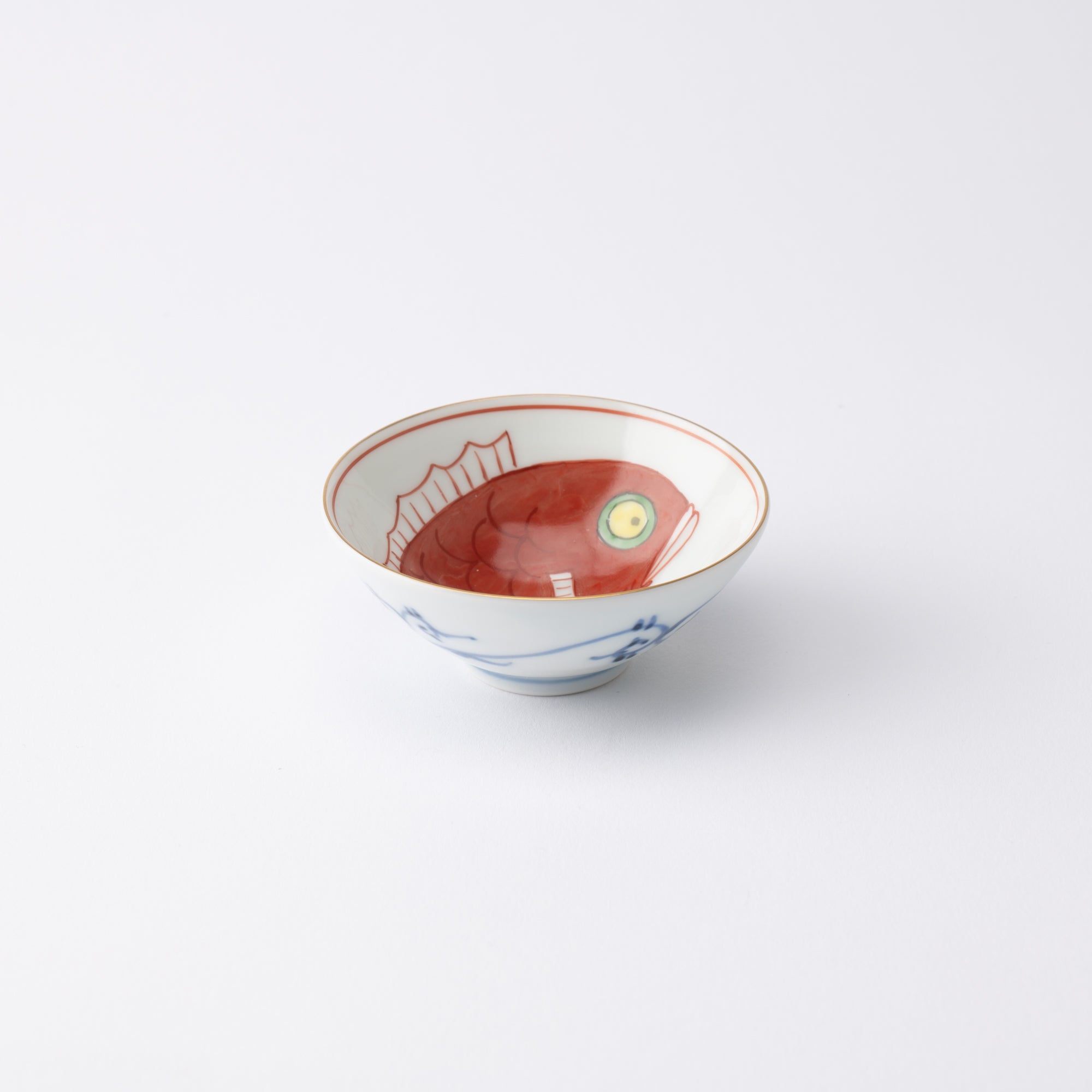 Keizan Kiln Sea Bream Arita Sakazuki Sake Cup - MUSUBI KILN - Quality Japanese Tableware and Gift