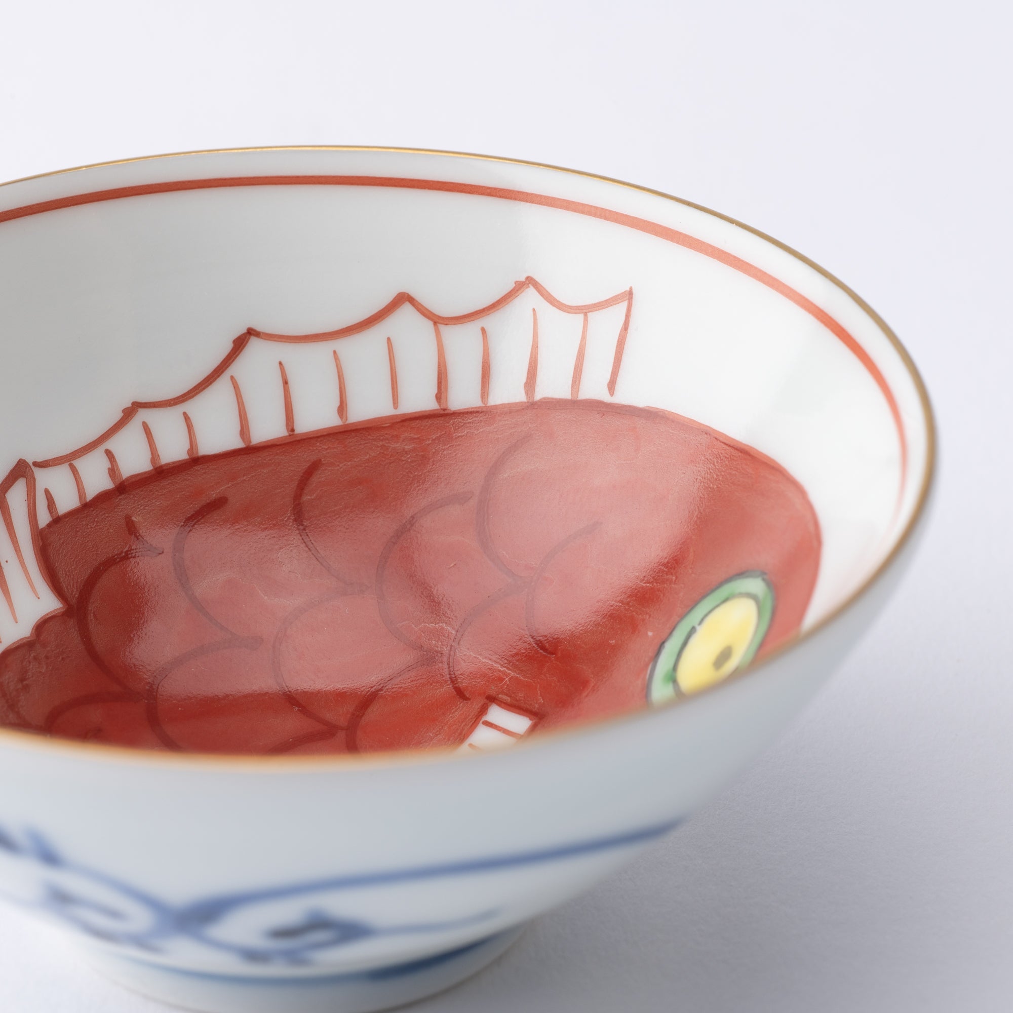 Keizan Kiln Sea Bream Arita Sakazuki Sake Cup - MUSUBI KILN - Quality Japanese Tableware and Gift