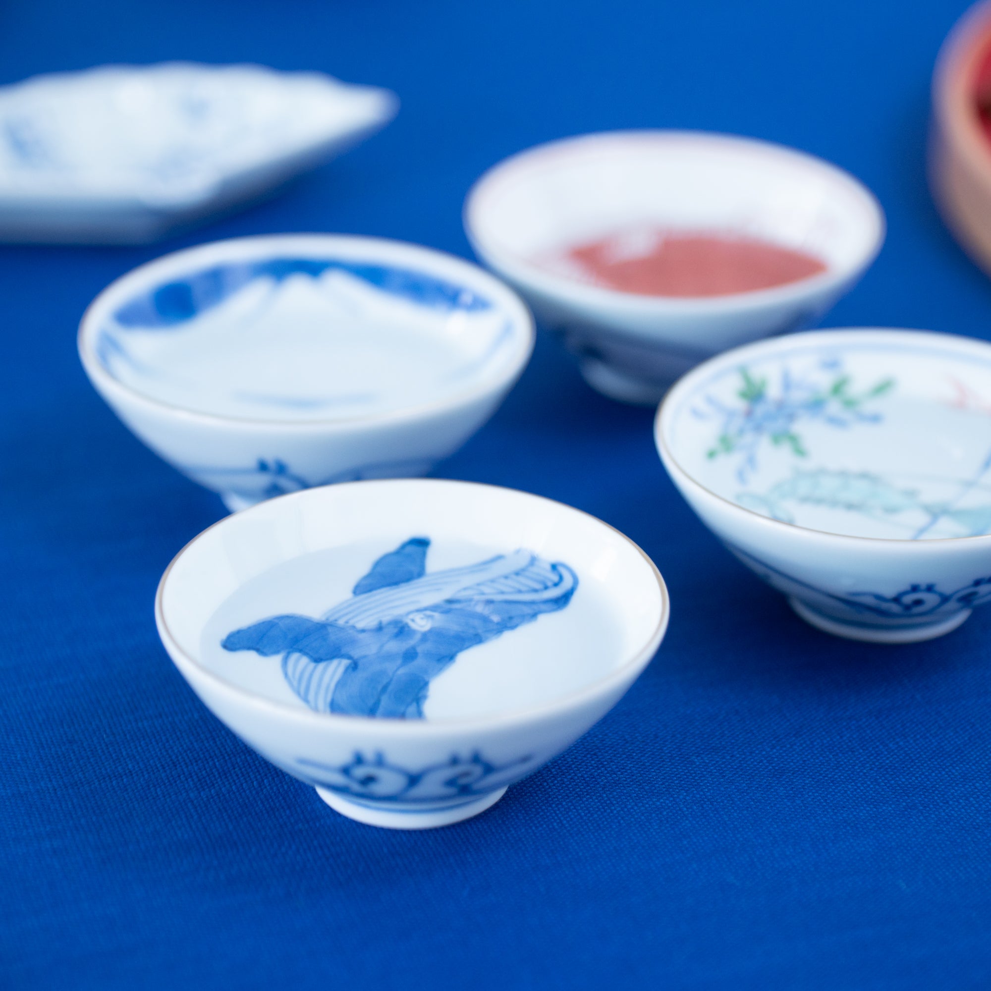 Keizan Kiln Whale Arita Sakazuki Sake Cup - MUSUBI KILN - Quality Japanese Tableware and Gift