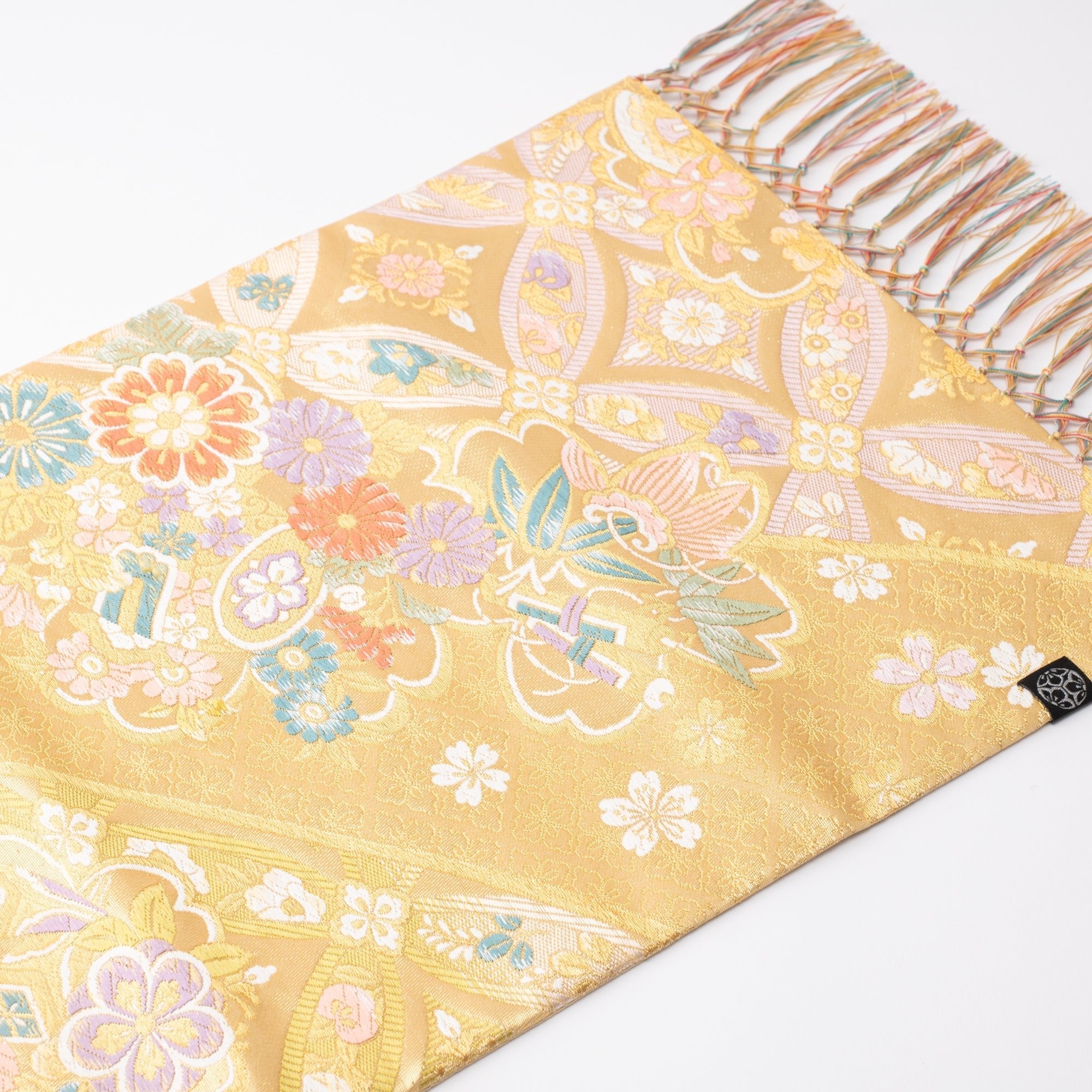 Kikyoya Shippou Nishijin Ori Short Table Runner - MUSUBI KILN - Quality Japanese Tableware and Gift
