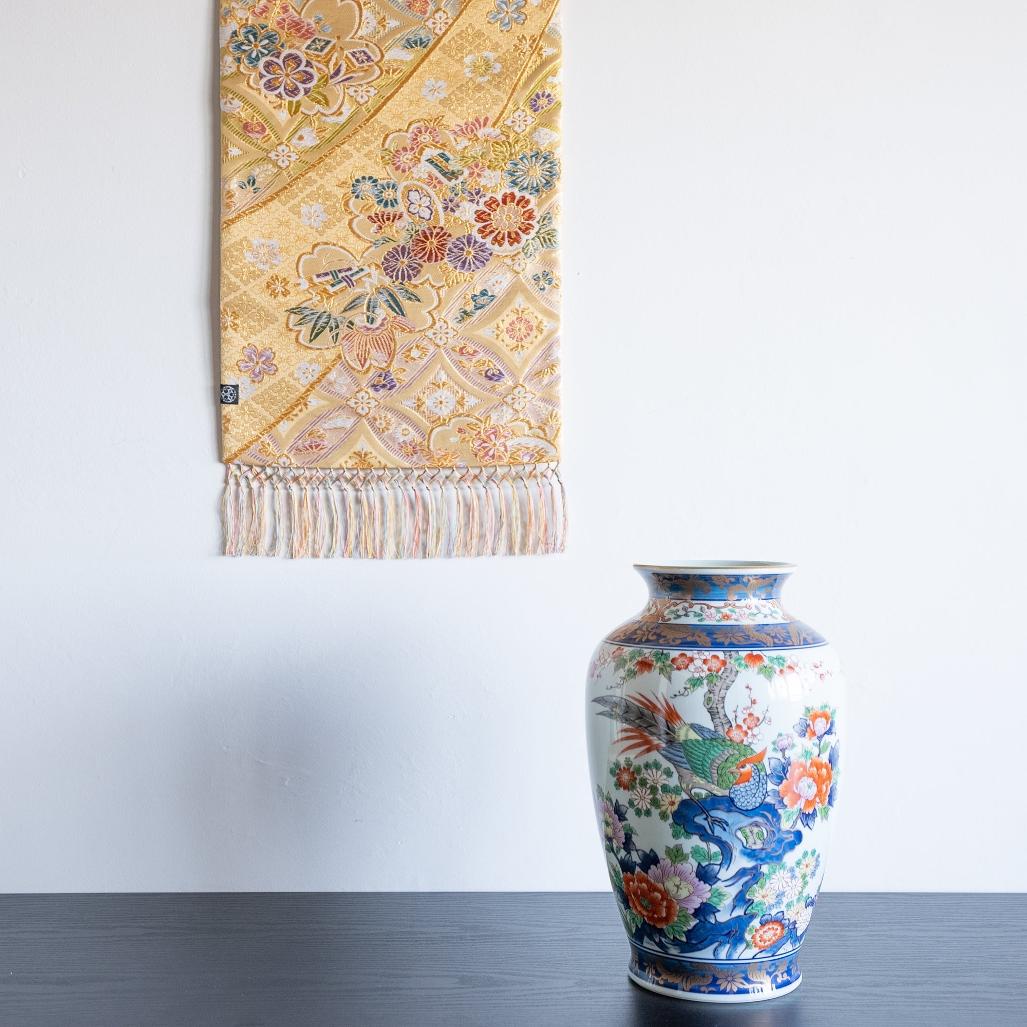 Kikyoya Shippou Nishijin Ori Short Table Runner - MUSUBI KILN - Quality Japanese Tableware and Gift