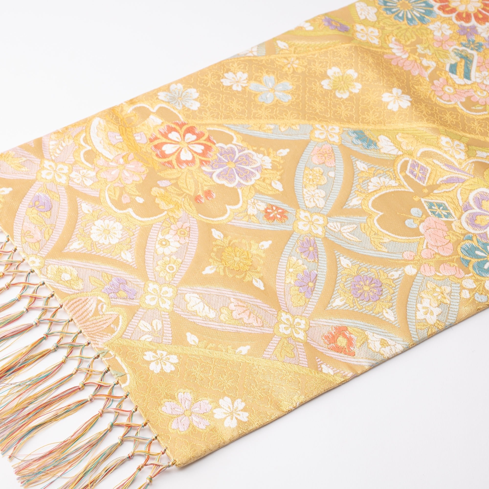 Kikyoya Shippou Nishijin Ori Short Table Runner - MUSUBI KILN - Quality Japanese Tableware and Gift