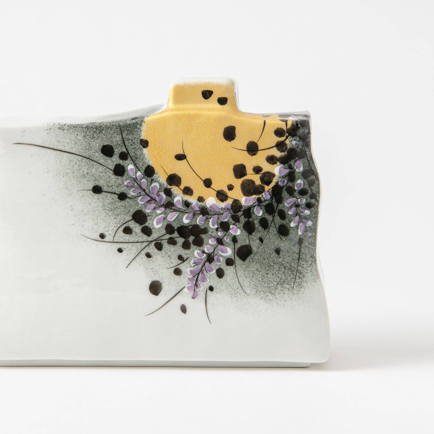 Kinsai Japanese Bush Clover Kutani Japanese Flower Vase - MUSUBI KILN - Quality Japanese Tableware and Gift