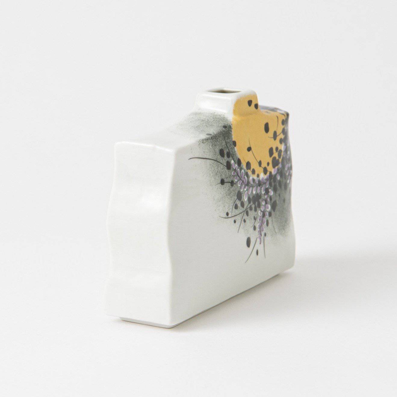 Kinsai Japanese Bush Clover Kutani Japanese Flower Vase - MUSUBI KILN - Quality Japanese Tableware and Gift