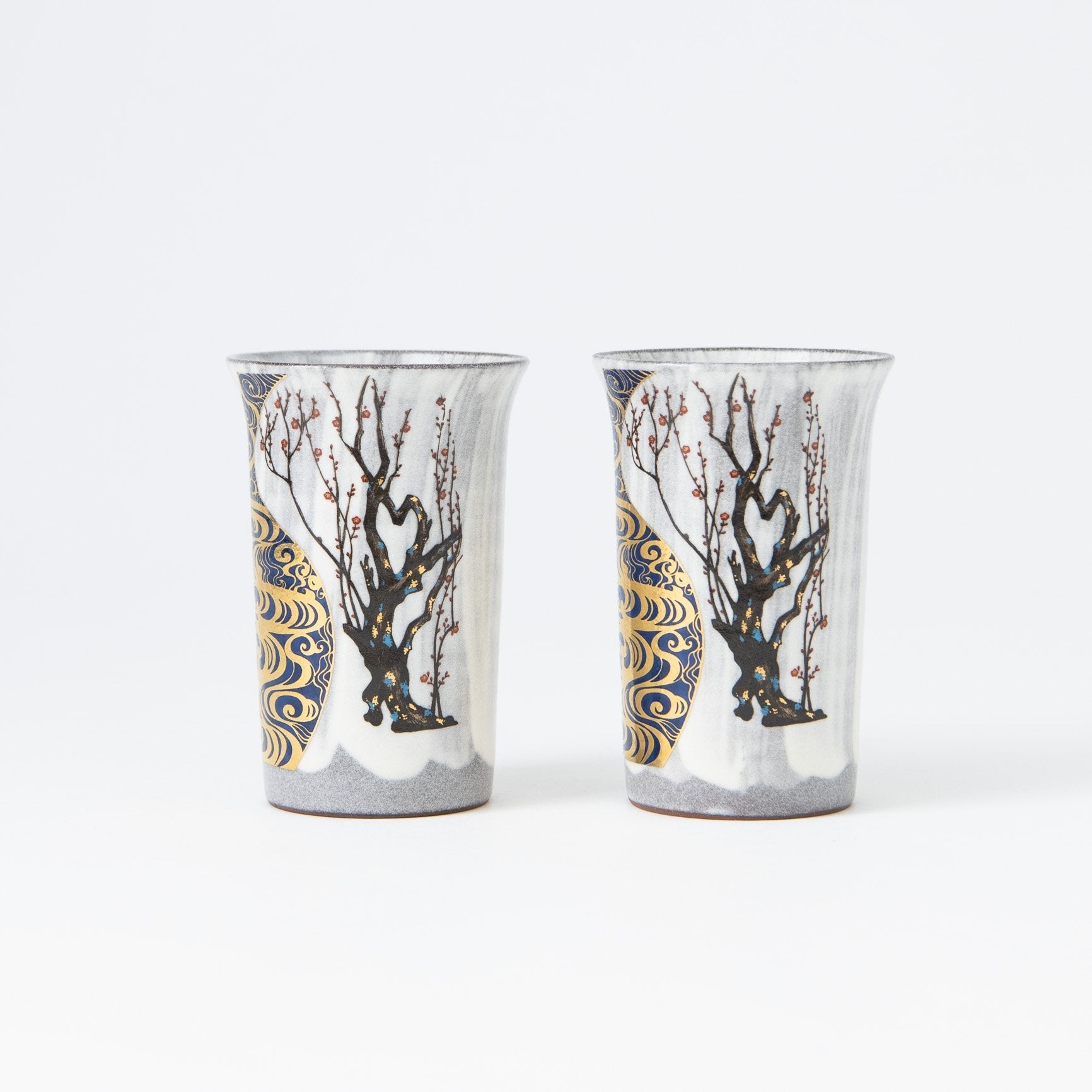 Kinsai Korinbai Kutani Tumbler Pair - MUSUBI KILN - Quality Japanese Tableware and Gift